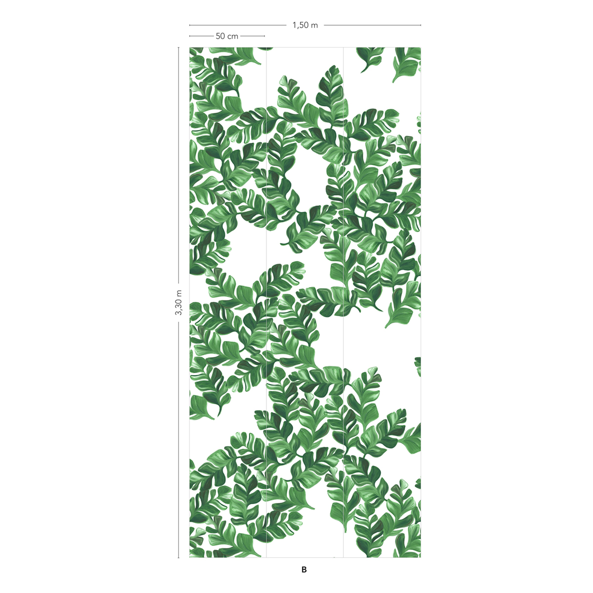 Papier peint panoramique Pacifico Vert B - 4/5/6 - Isidore Leroy