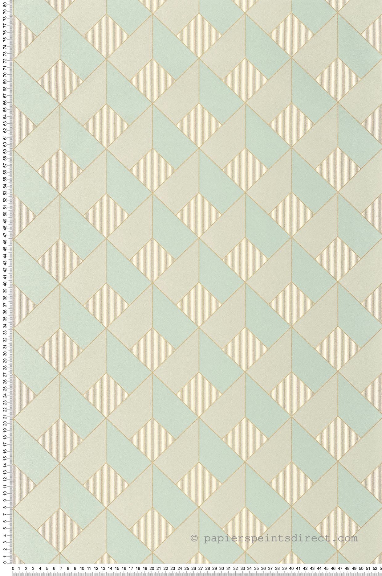 Papier peint Square vert amande - Outlines de Casélio | Réf. OTLS105097623
