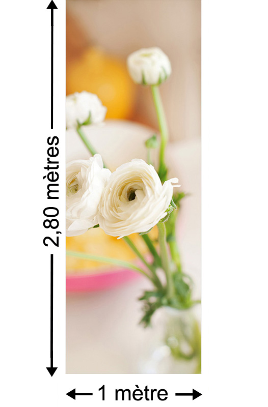 White Buttercup - Papier peint lé unique