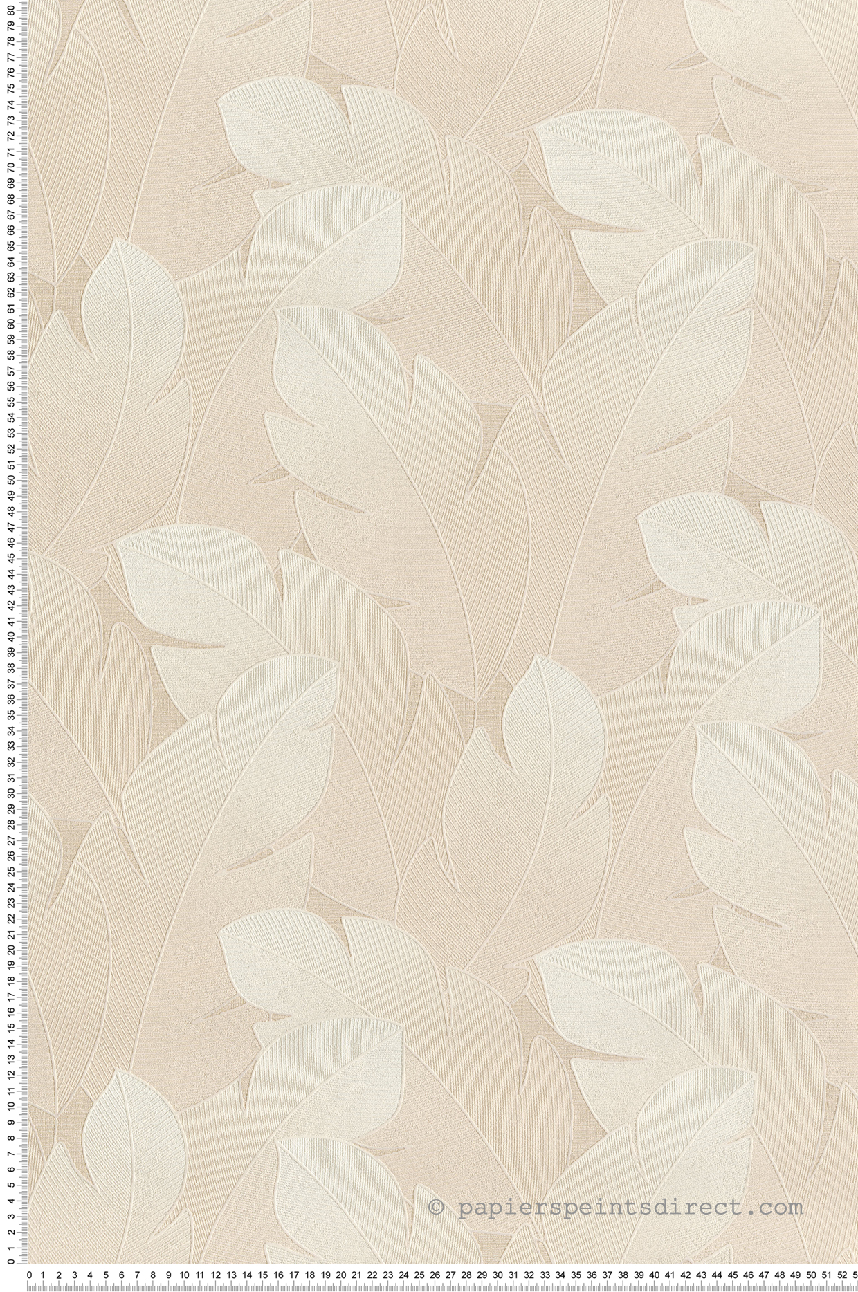 Papier peint Feuillage Tropical Yuto beige sable - Vegetals de Casadéco | Réf. VEGE201291212