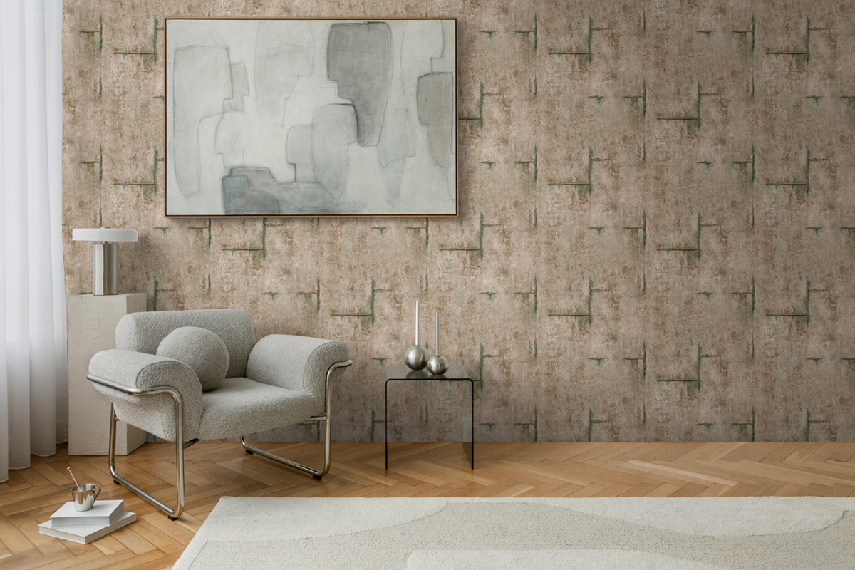 Papier peint Béton Graphite Groove gris ombre - Cosmoliving d'A.S. Création AMB3 | Réf. AS-790854