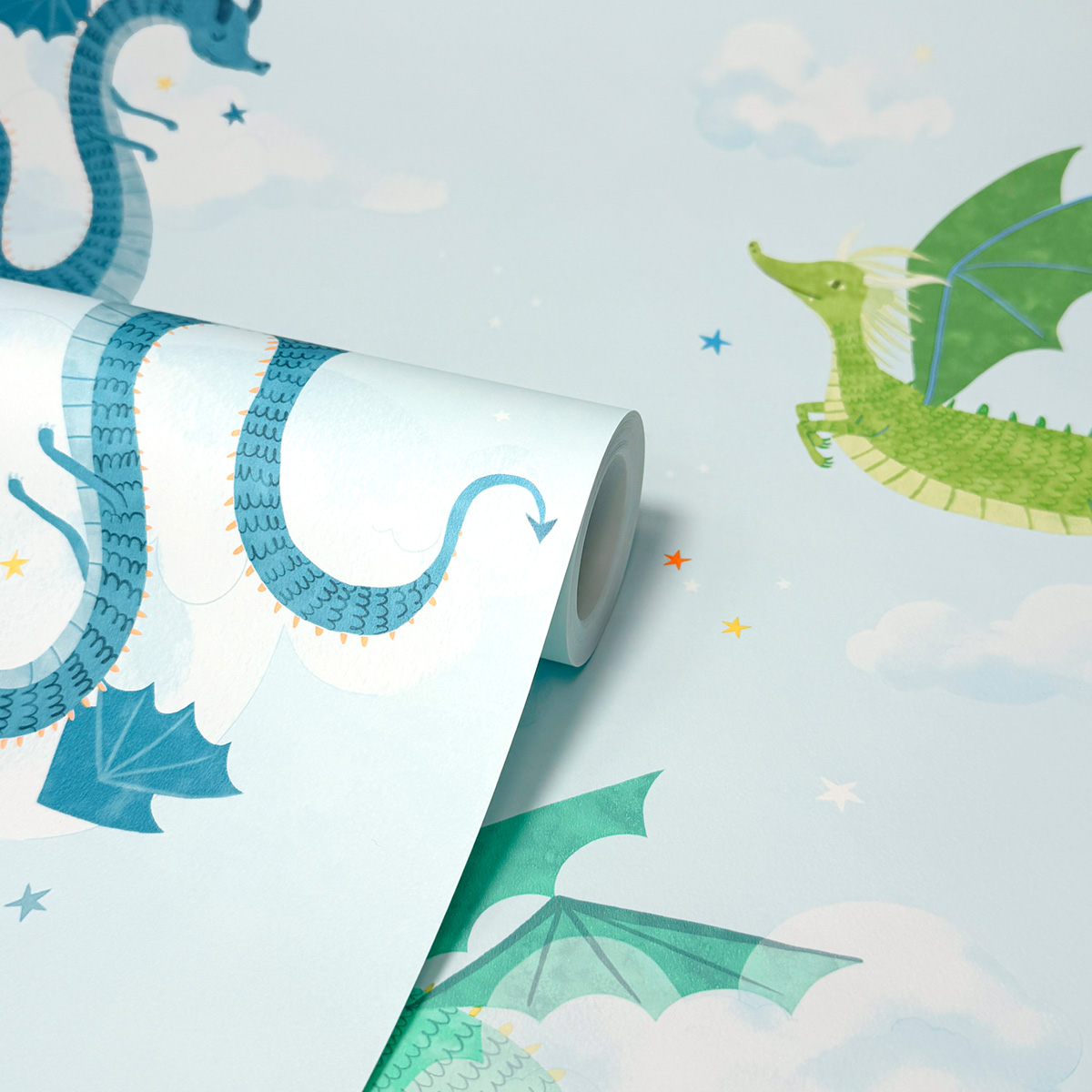 Papier peint Dragon Magie Enfant bleu - Imagine de Lutèce ROLL | Réf. LTC-DL27550