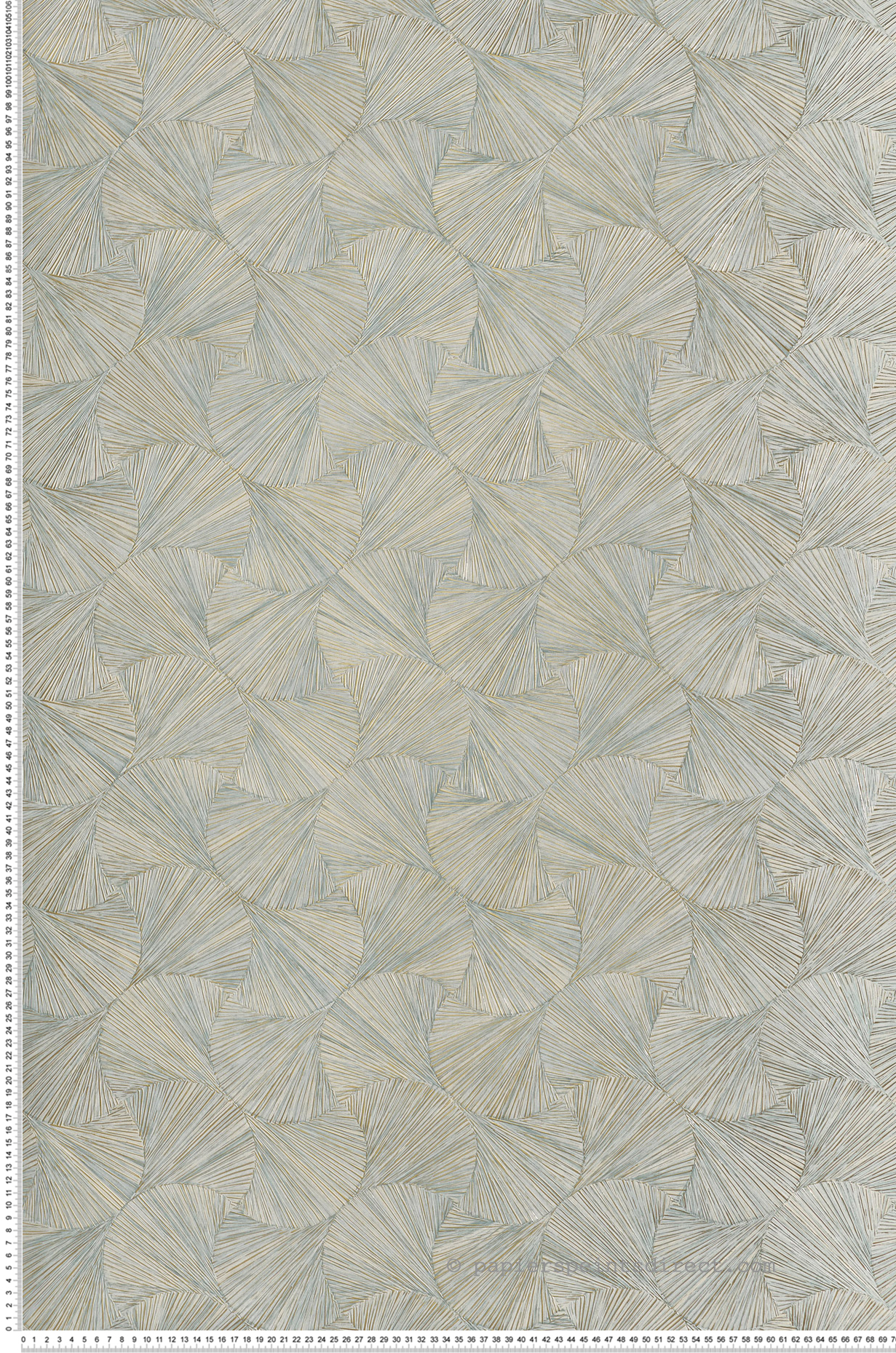 Papier peint Ecaille Végétale Songket opaline doré - Nature Précieuse de Casamance | Réf. CAS-76522650