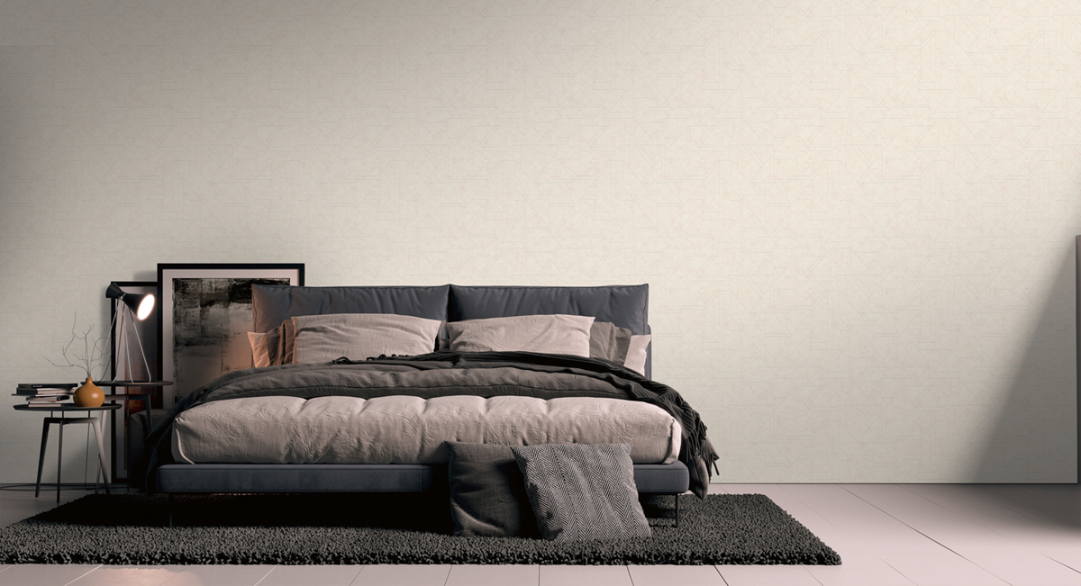 Papier peint Géométrique David beige rosé nacré - Metropolitan Stories 3 d'A.S. Création | Réf. AS-391182