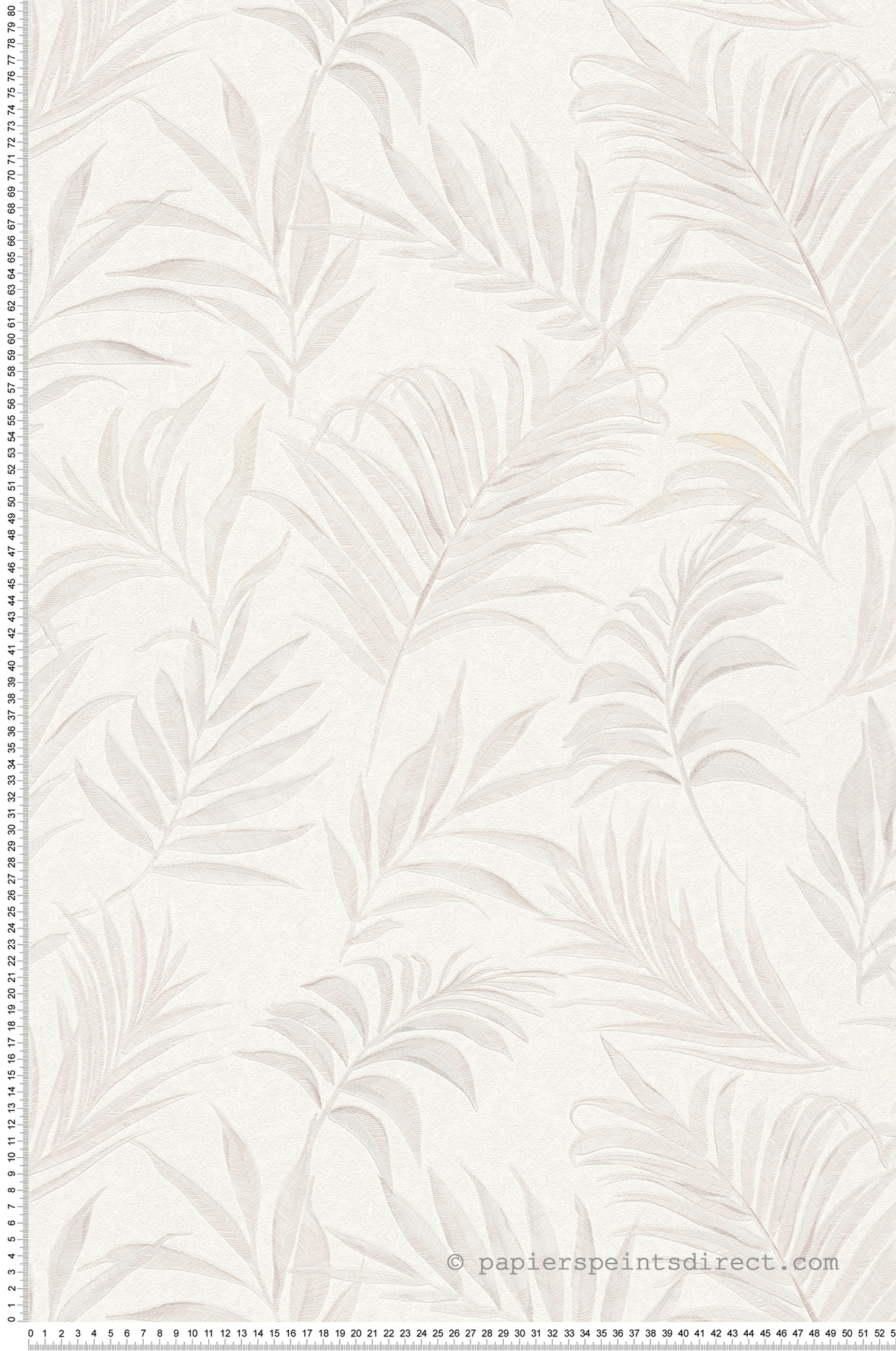 Papier peint Palmes Midnight Botanica blanc irisé - Cosmoliving d'A.S. Création | Réf. AS-791081