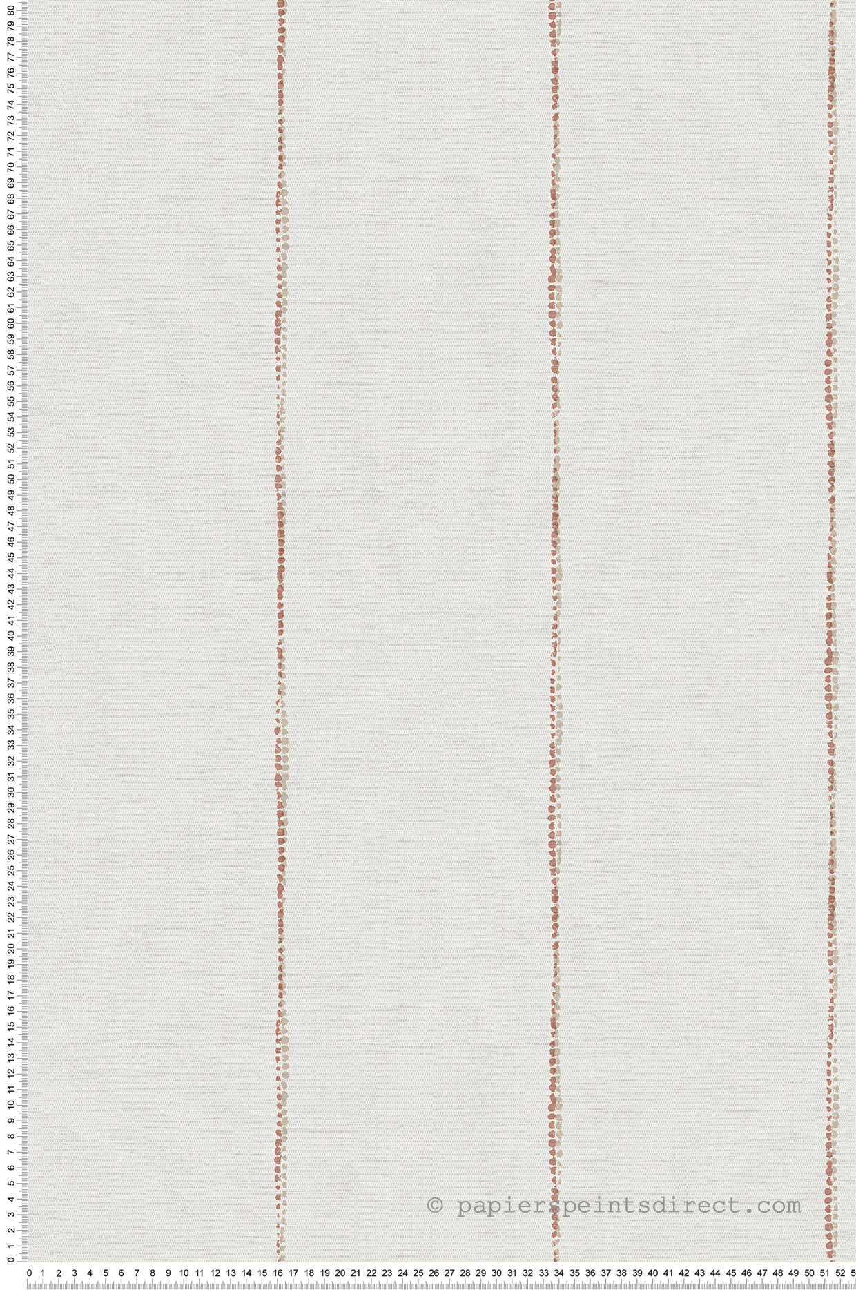 Papier peint Fine Rayure Plumetis terracotta - Aristide de Lutèce | Réf. LTC-488-3