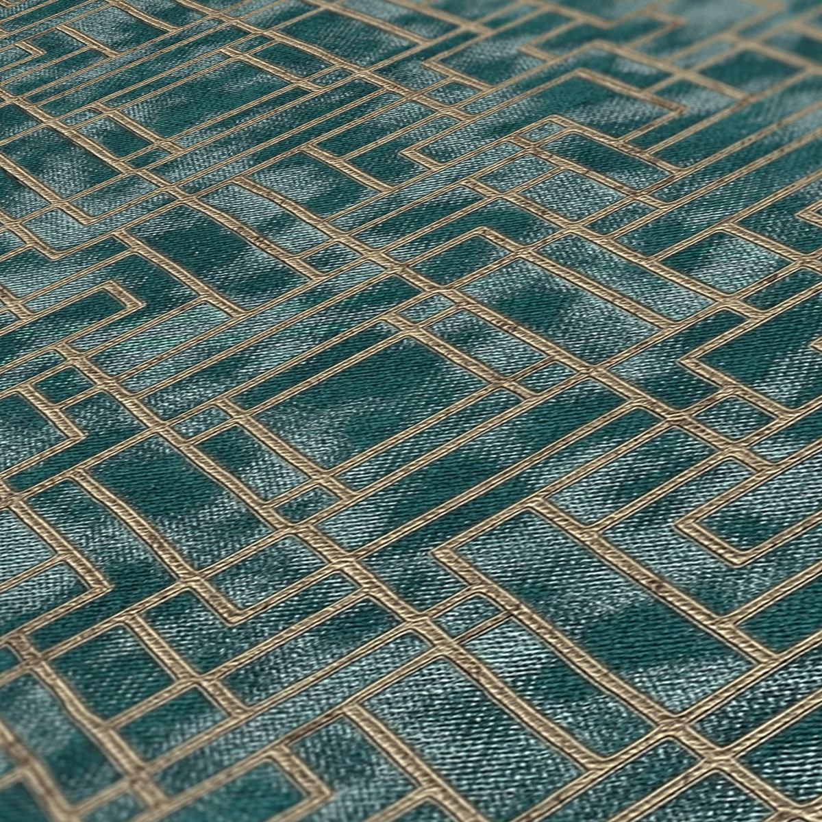 Papier peint Contemporain David vert doré - Metropolitan Stories 3 d'A.S. Création AMB5 | Réf. AS-388285