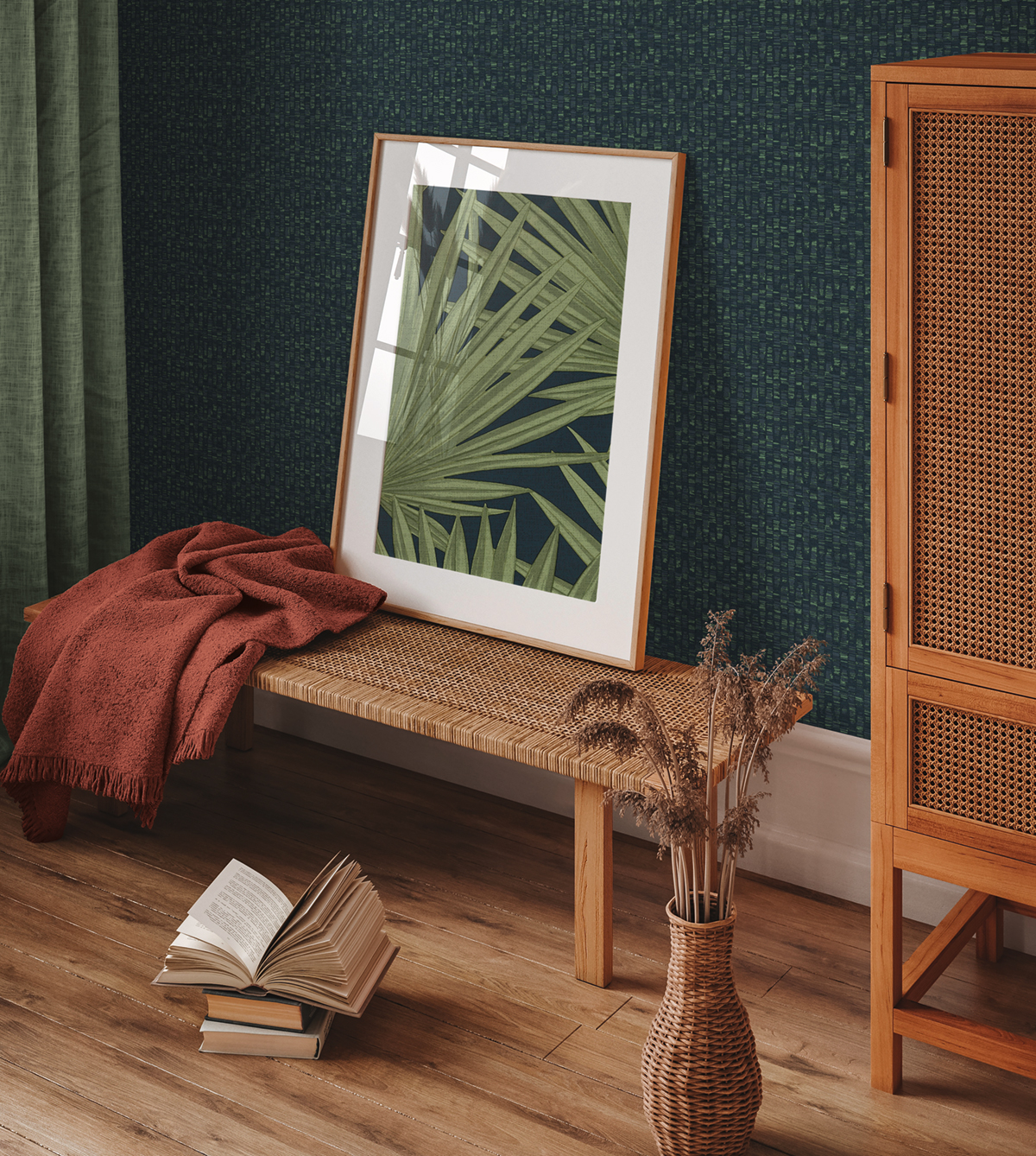 Papier peint Ethnique Barbuda bleu vert - Antigua d'A.S. Création AMB2 | Réf. SP15934