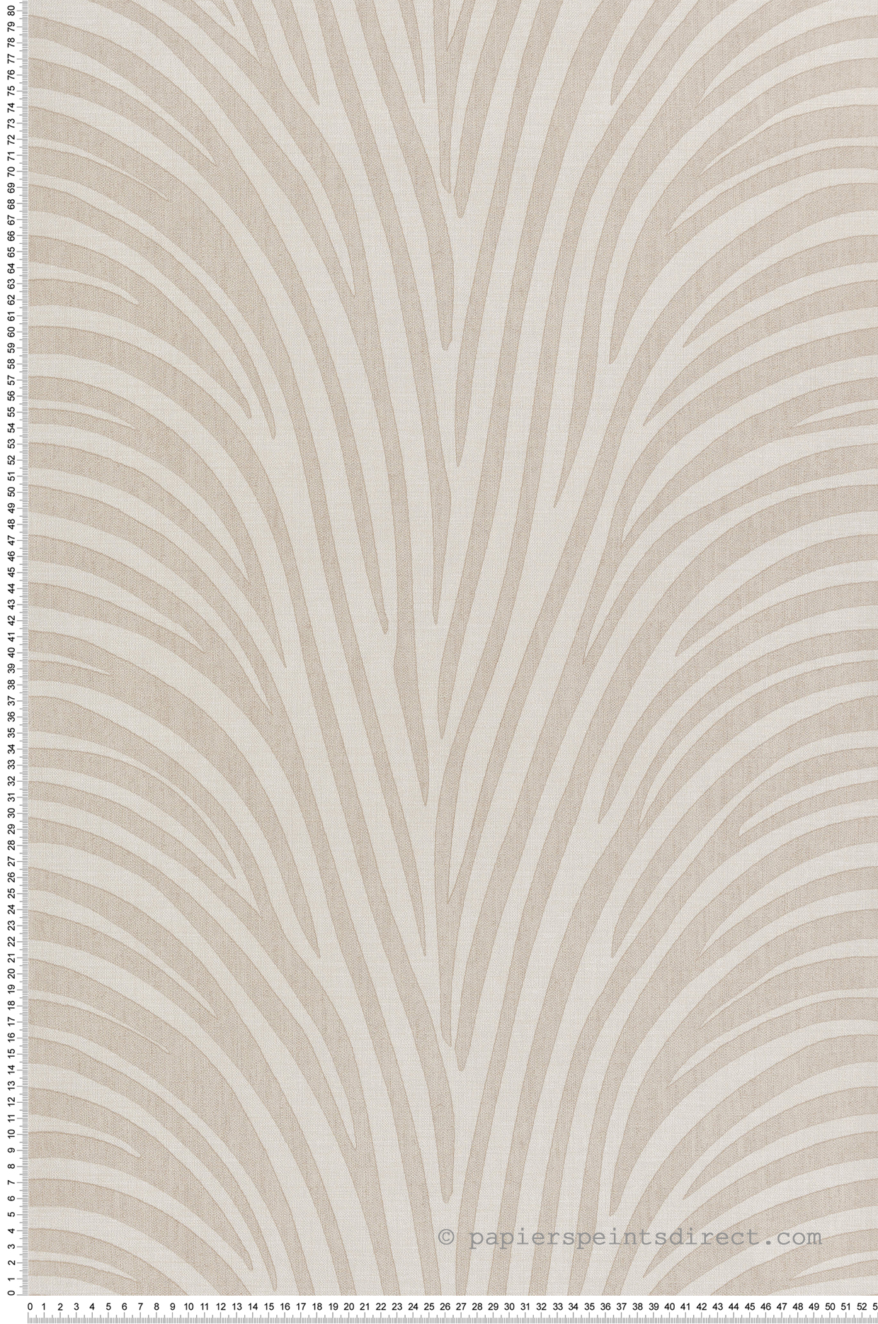 Papier peint Nature Zébrée Abstraite beige - Seven de Montecolino | Réf. MC-30148