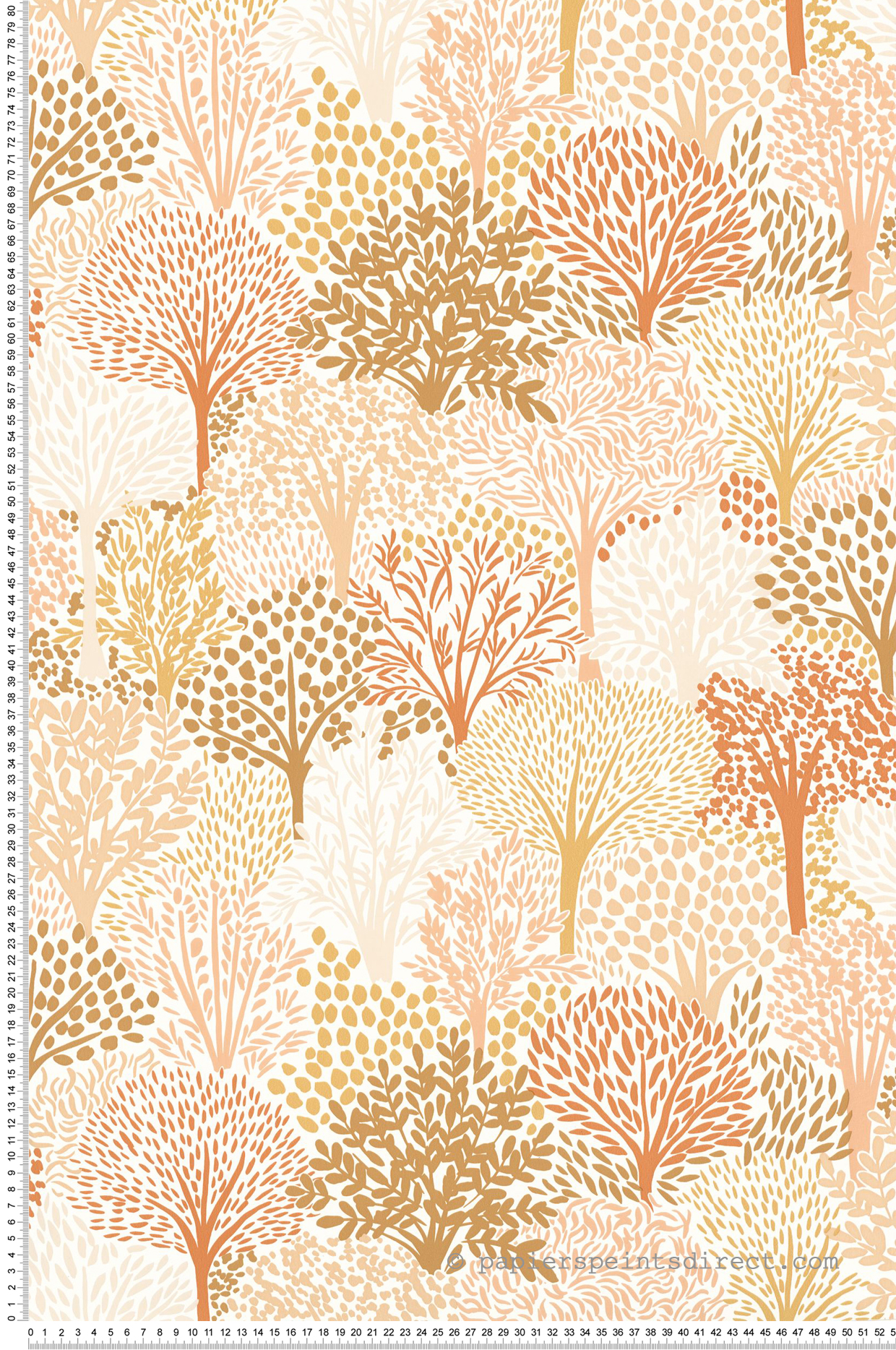 Papier peint Forêt Arbre Alice rose terracotta - Let's Go Girls! de Casélio | Réf. LGG104400463