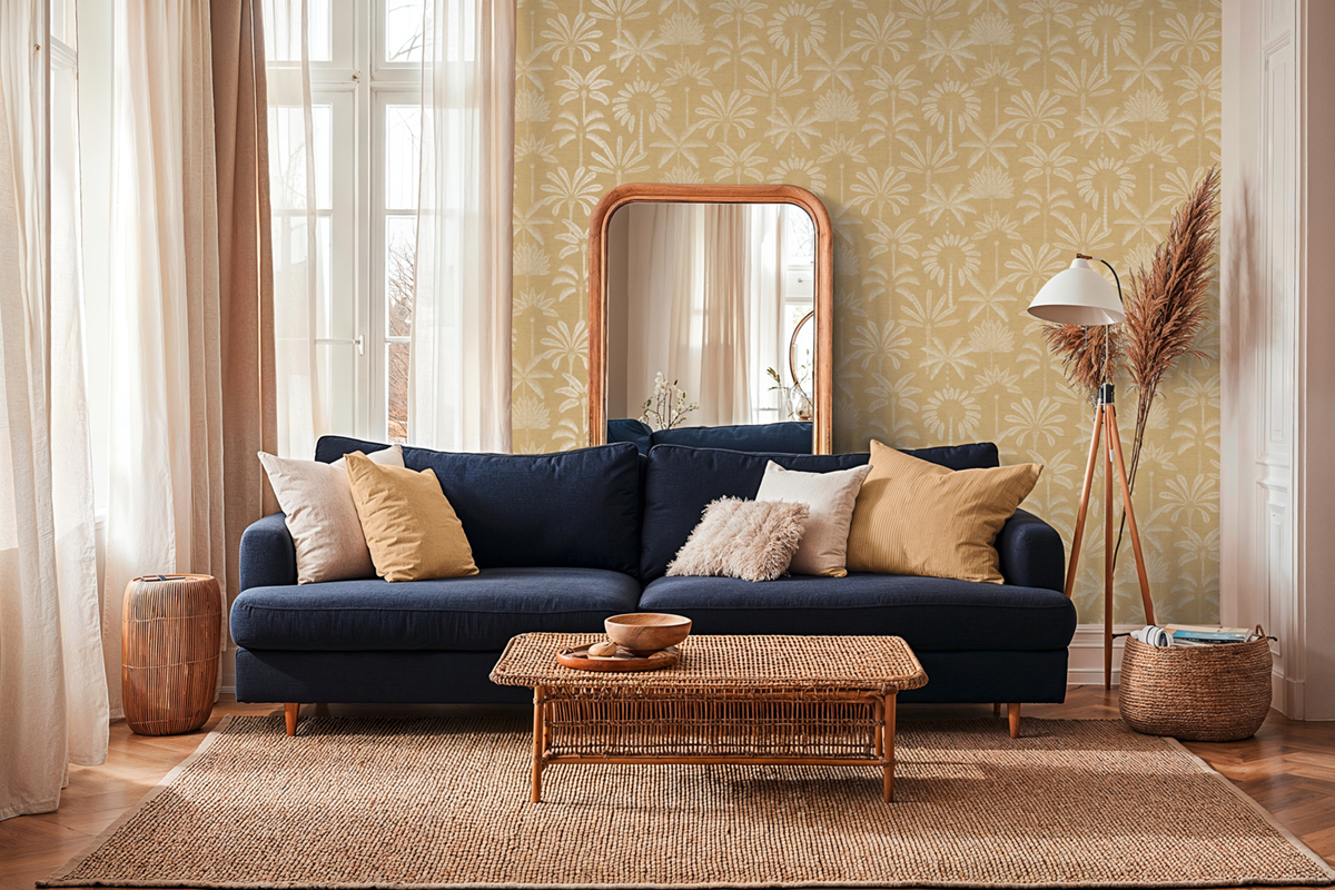 Papier peint Palmier Oasis beige - Cuba 2 d'A.S. Création | Réf. AS-791634