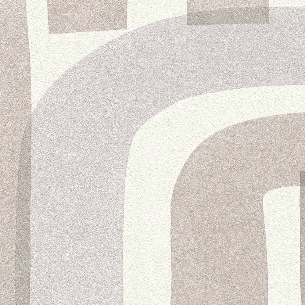 Papier peint Graphique Arc Vertigo gris - Abaca de Lutèce | Réf. LTC-51232209