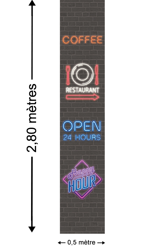 Papier peint brique Lé unique Happy hour - Au Bistrot d'Alice de Casélio | Réf. BIS100706490