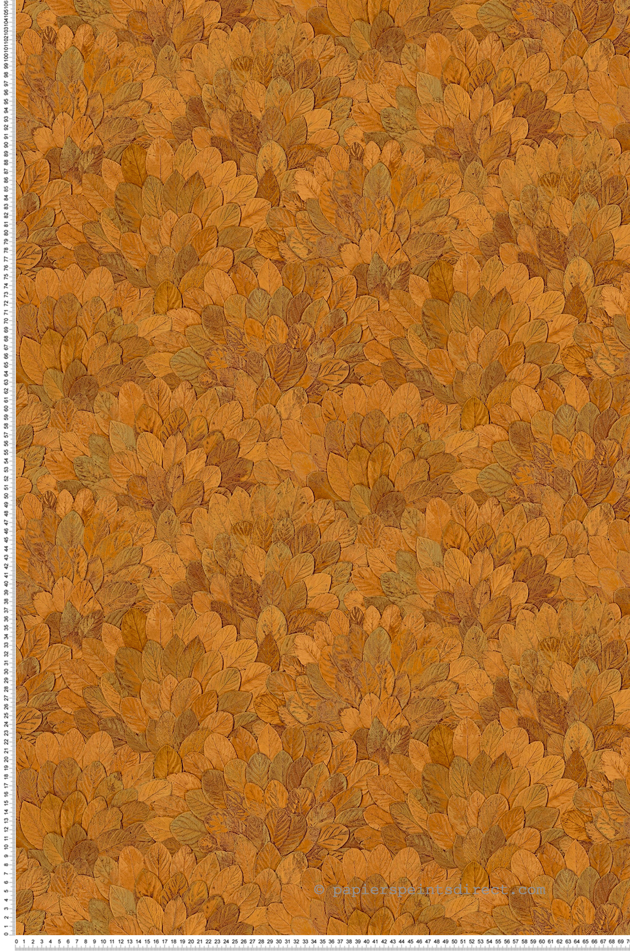 Papier peint Feuille Feijoa safran - Modernismo de Casamance | Réf. CAS-76841324