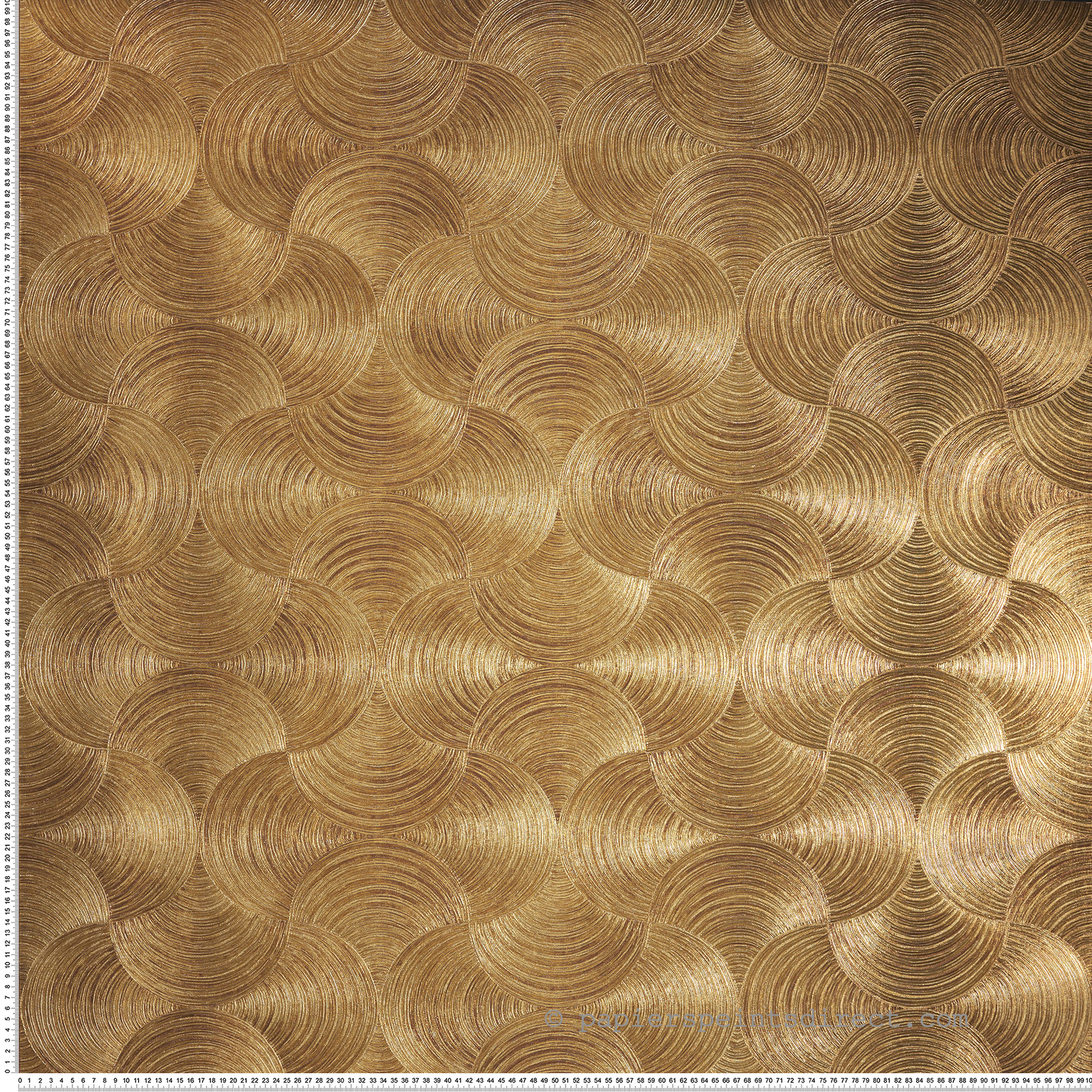 Papier peint Éventail Art Déco Aphélie doré - Magnitude de Casamance | Réf. CAS-76620406