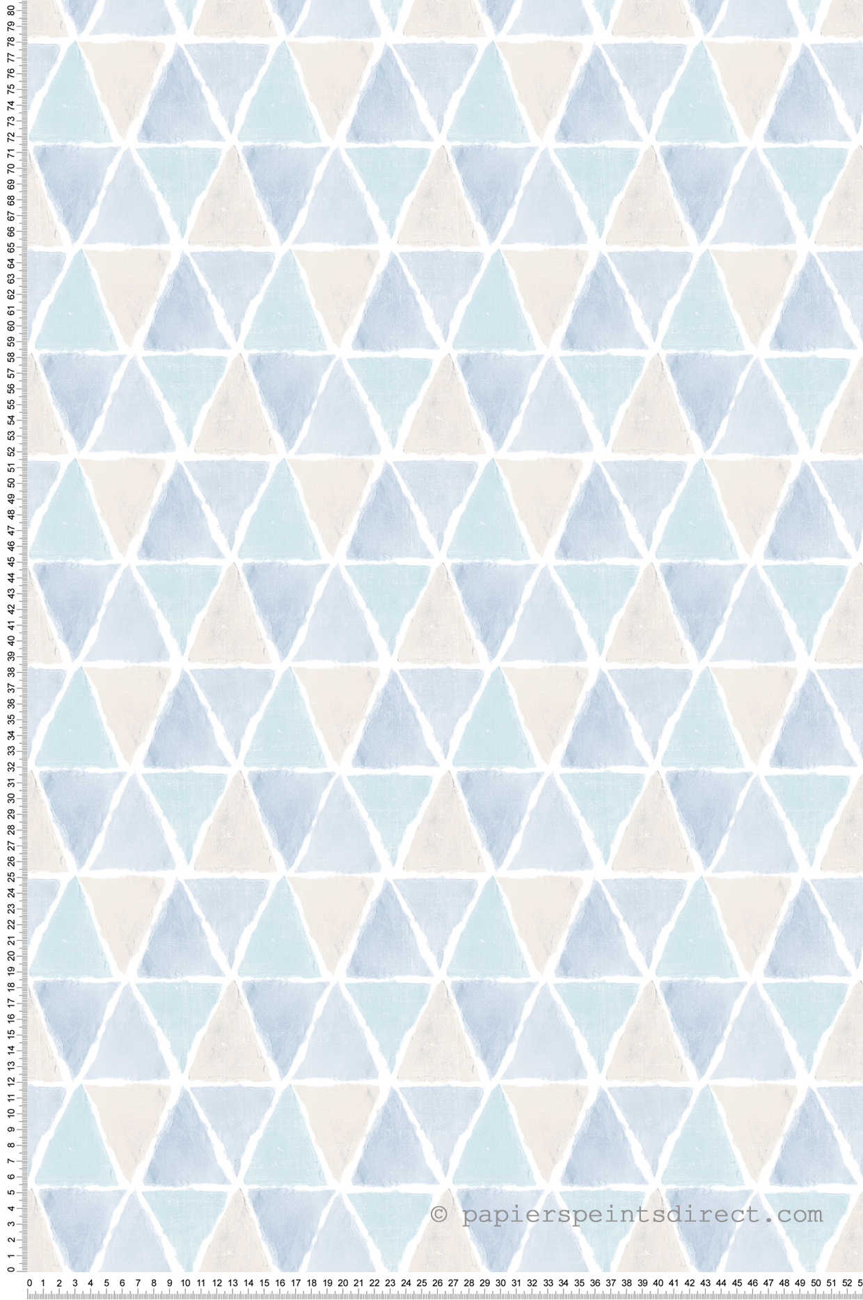Papier peint Triangles bleu - Style Cuisine 3 de Lutèce | Réf. LTC-CK36638