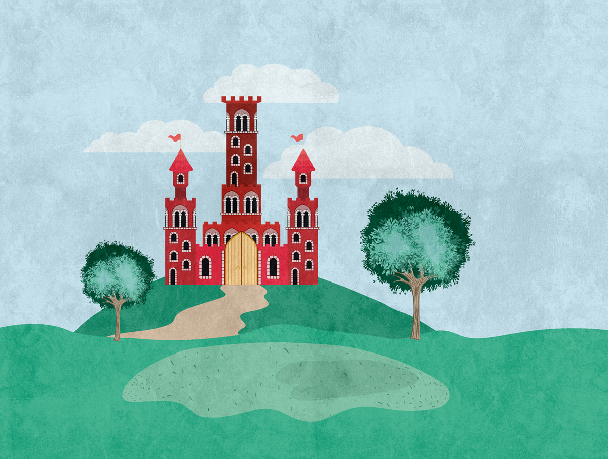 Papier peint panoramique Château Fort rouge - The Wall d'A.S. Création | Réf. AS-382991