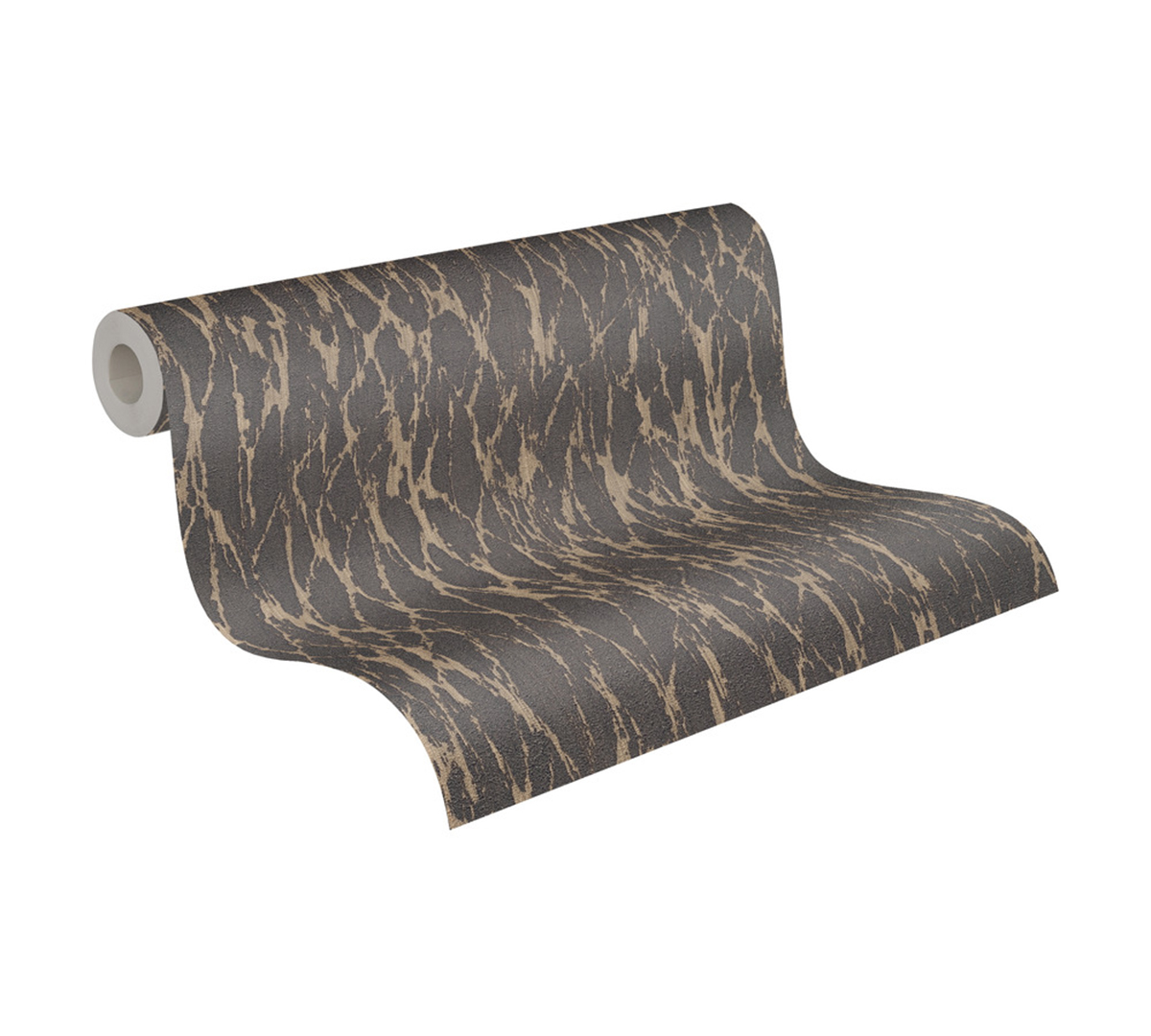 Papier peint Faux Uni Écorce anthracite taupe - Smart Surfaces d'A.S. Création AMB3| Réf. AS-395635