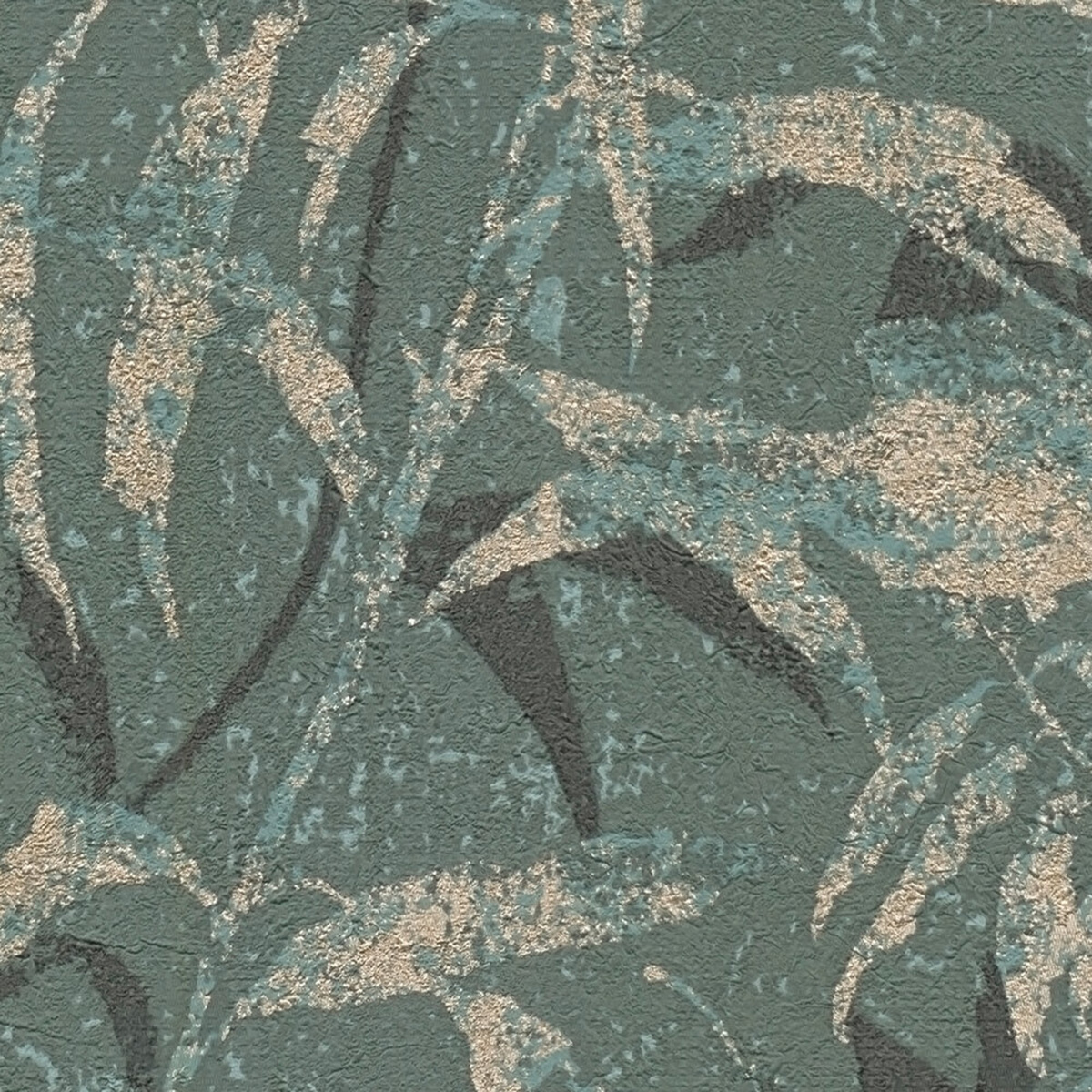 Papier peint Végétaux Jungle vert paon doré - Metropolitan Stories 4 Hot Spots d'A.S. Création AMB5| Réf. AS-782035