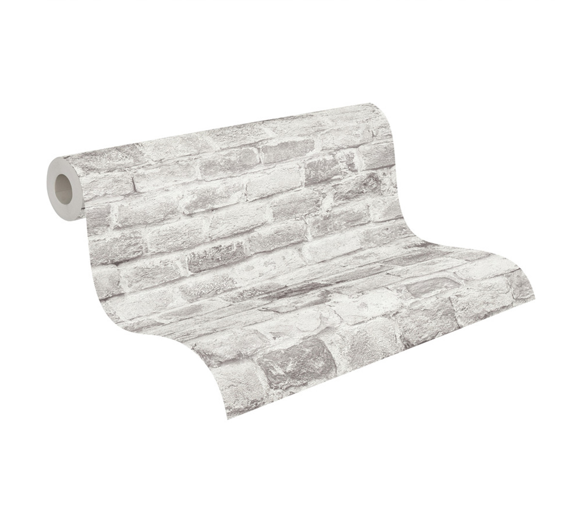 Papier peint Brique Ancienne gris clair - Elements 2 d'A.S. Création ROLL | Réf. AS-388144