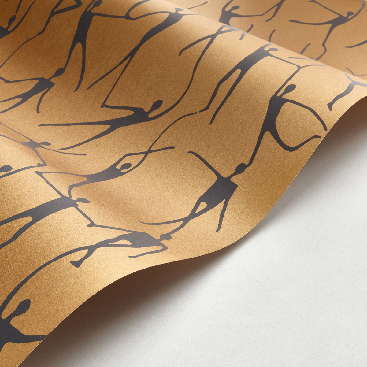 Papier peint Original Danse Alberto doré anthracite - Iconic de Casadéco AMBV | Réf. CONI88422525