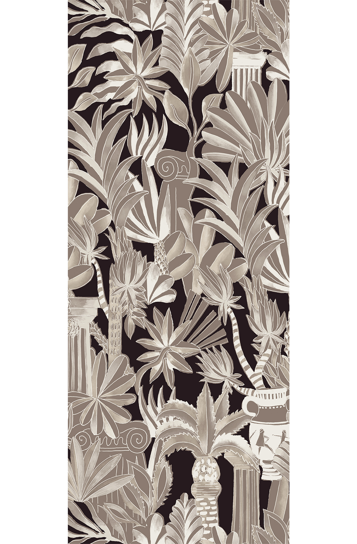 Papier peint panoramique Jungle Antique Trésor beige - C H260 - Wall Designs IV de Masureel | Réf. MAS-DG4TRE1013-260