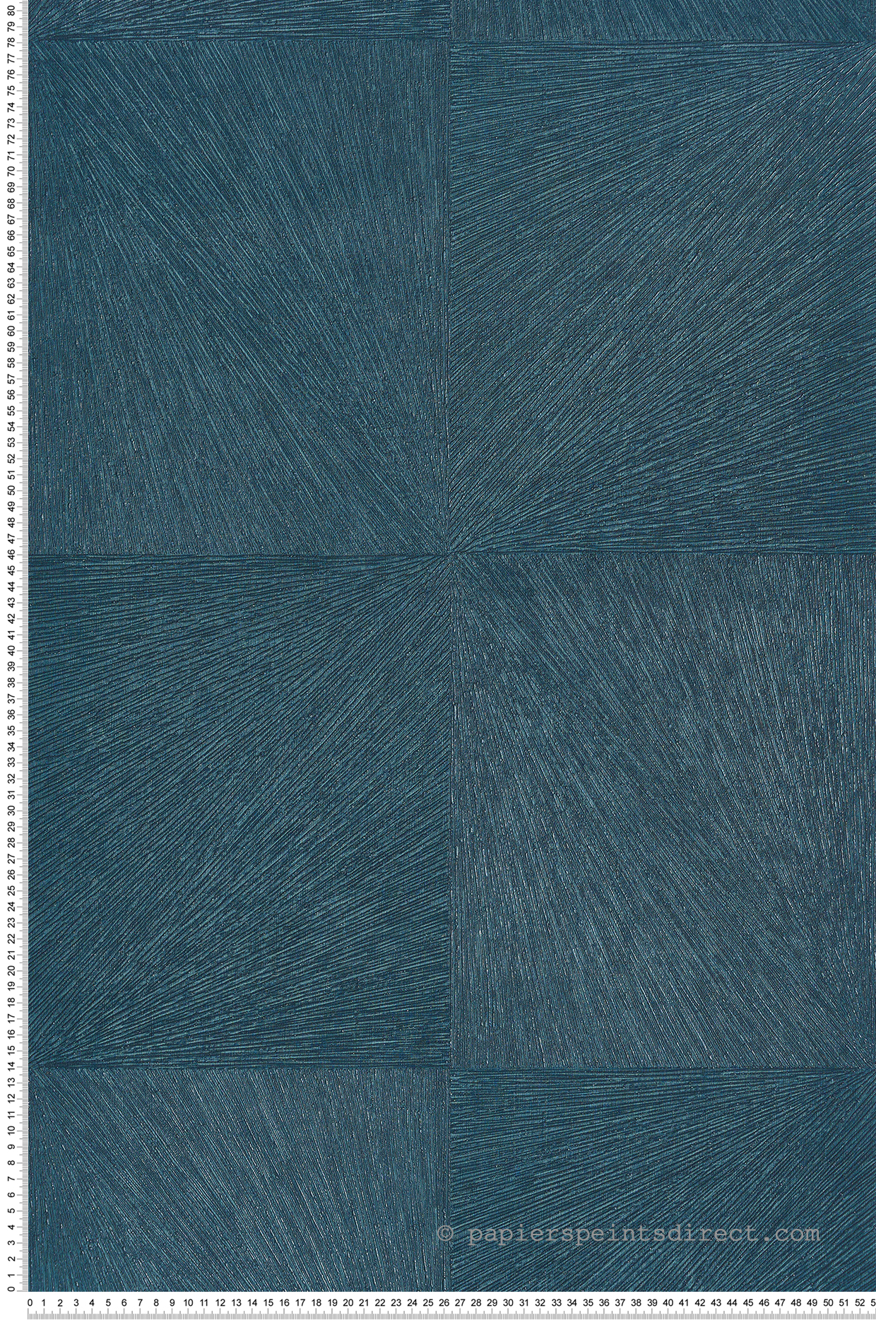 Papier peint Géométrique Nature bleu paon - Explore de Lutèce | LTC-EXP575