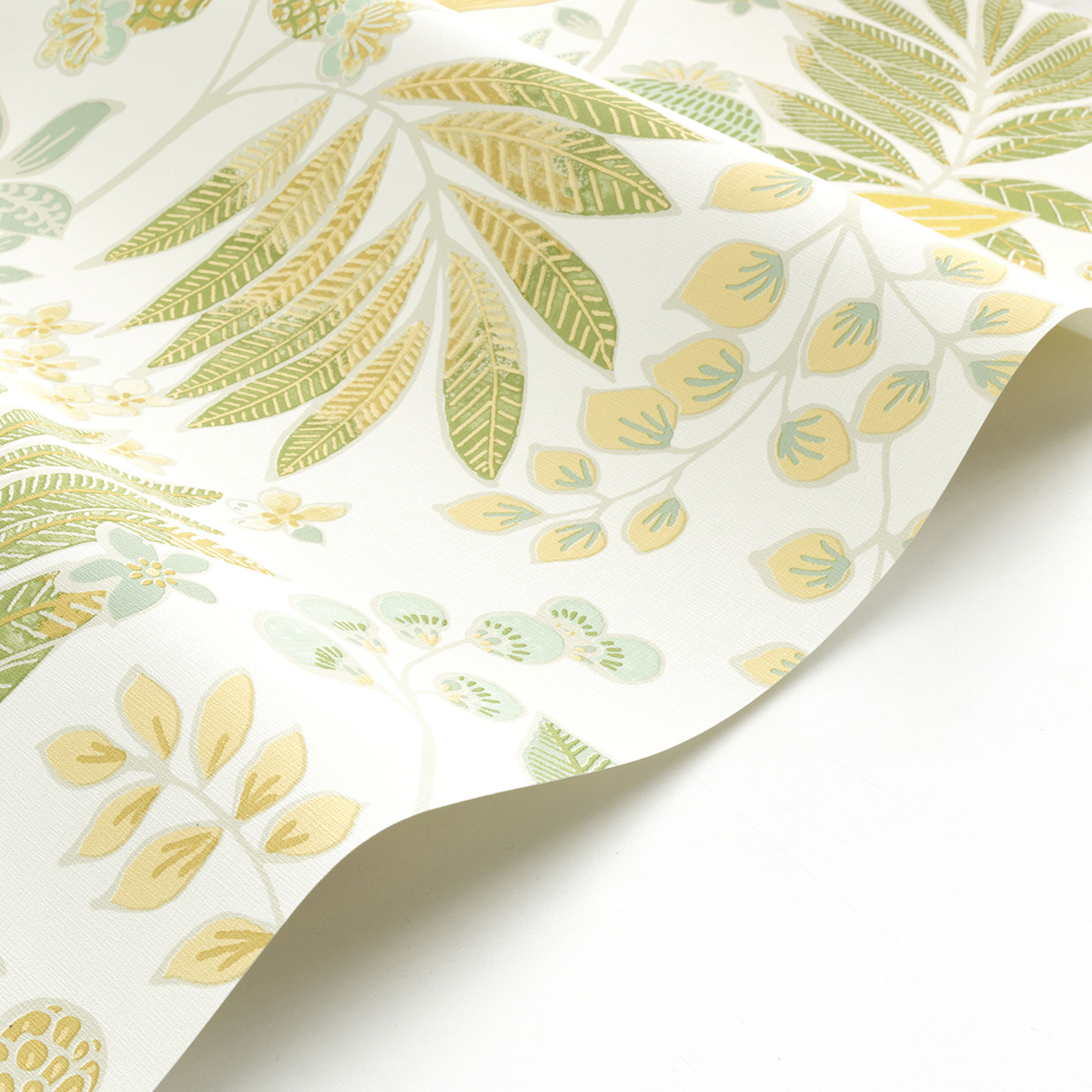 Papier peint Feuillage Palm Springs vert jaune - California de Casadéco | Réf. CALF88807171