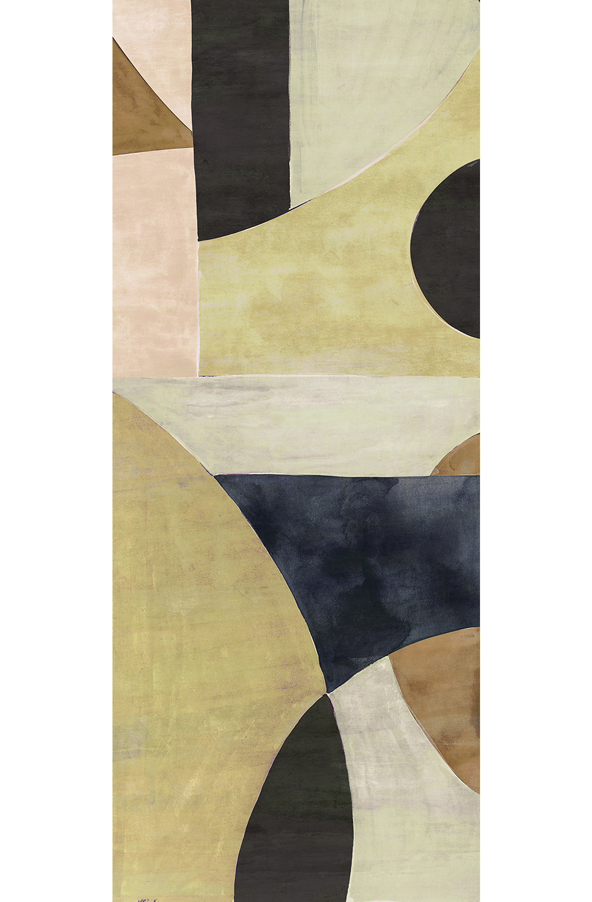 Papier peint panoramique Géométrique Patina vert citron - C H260 - Wall Designs IV de Masureel | Réf. MAS-DG4ILA1033-260