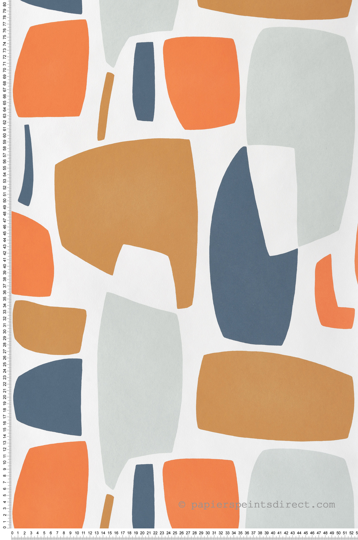 Papier peint Forme Géométrique Module orange - Milano Sixties de Casadéco | Réf. MISI89383606