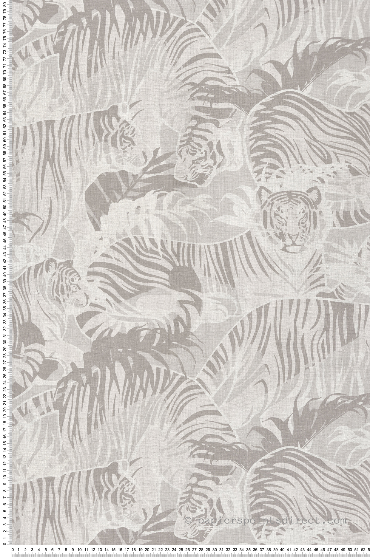 Papier Peint Tigre Feuille Squad gris - Nomade d'Ugépa | Réf. UGP-M69509