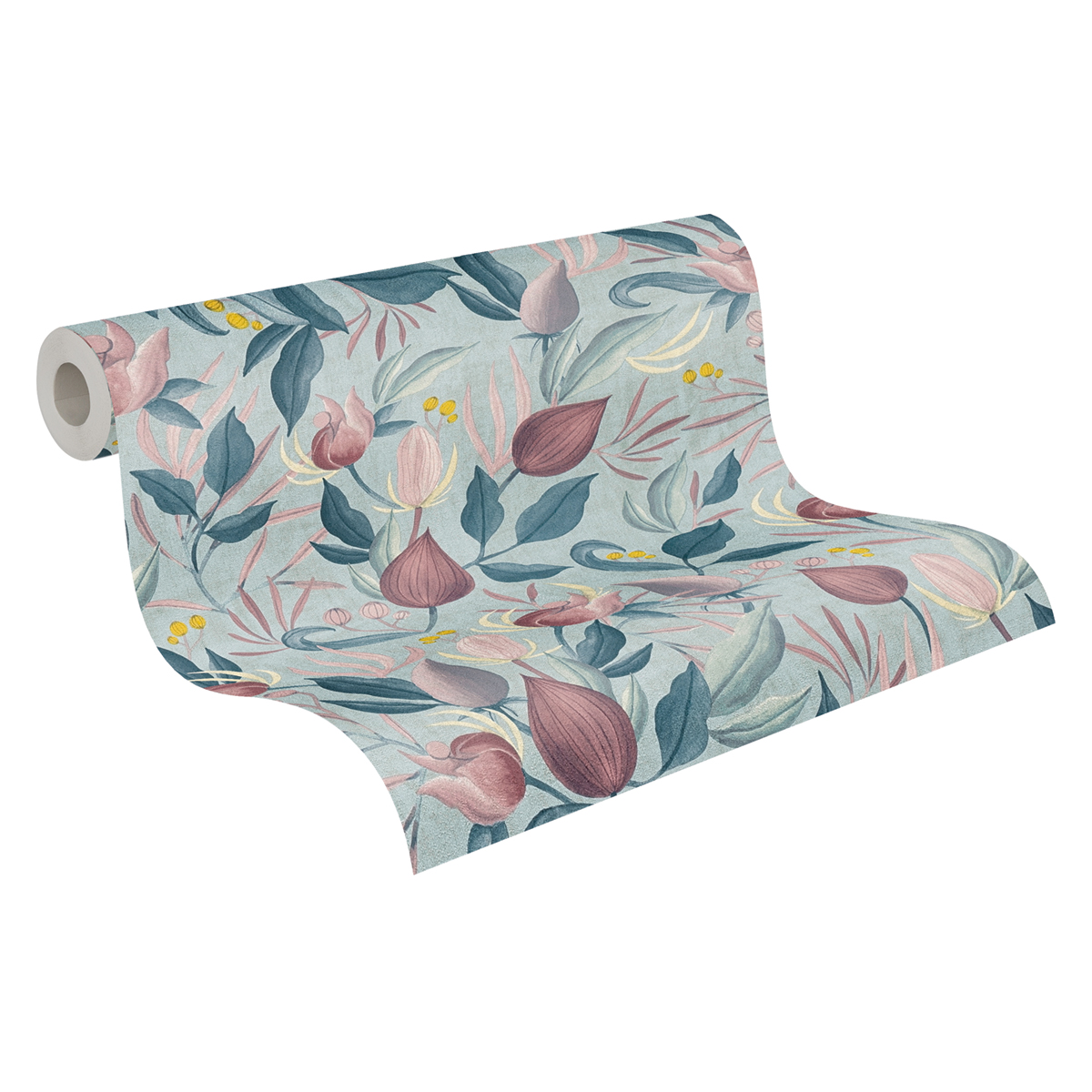 Papier peint Floral Still Bloom bleu ciel - Cosmoliving d'A.S. Création ROLL | Réf. AS-790621