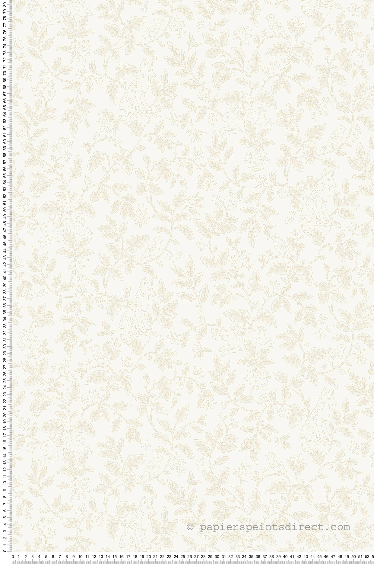 Papier peint Toile de Jouy Mini Wood beige - Happy Kids Club de Casélio | Réf. HKC107670165