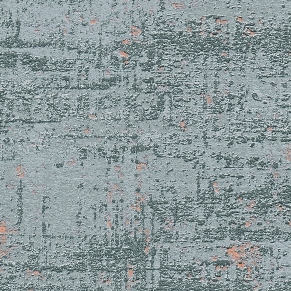 Papier peint Aspect Industriel Texturé vert de gris cuivré - Stories of Life d'A.S. Création AMB3 | Réf. AS-396571