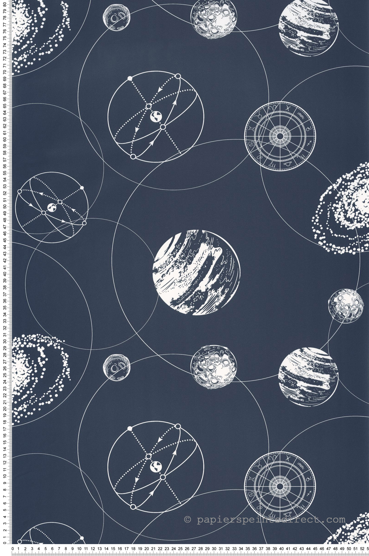 Papier peint Planète Just Fly bleu marine - Young & Free de Casélio | Réf. YNF103259124