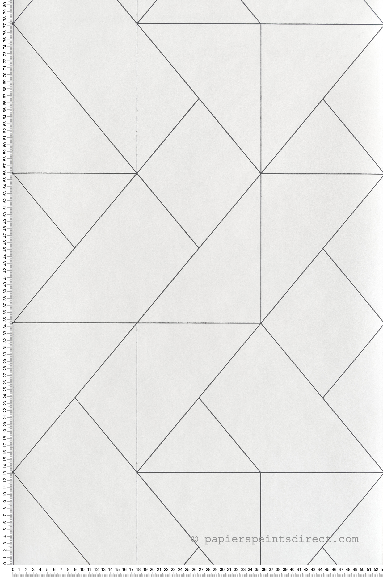 Papier peint Figure Subtilité blanc cassé noir - Alchimie de Casadéco | Réf. ALMI89951904