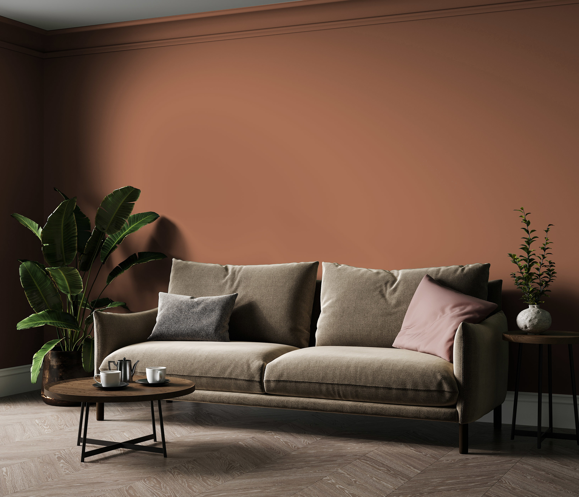 Image d'un pot de 1 litre de peinture Puro rouge dusty orange - c9009