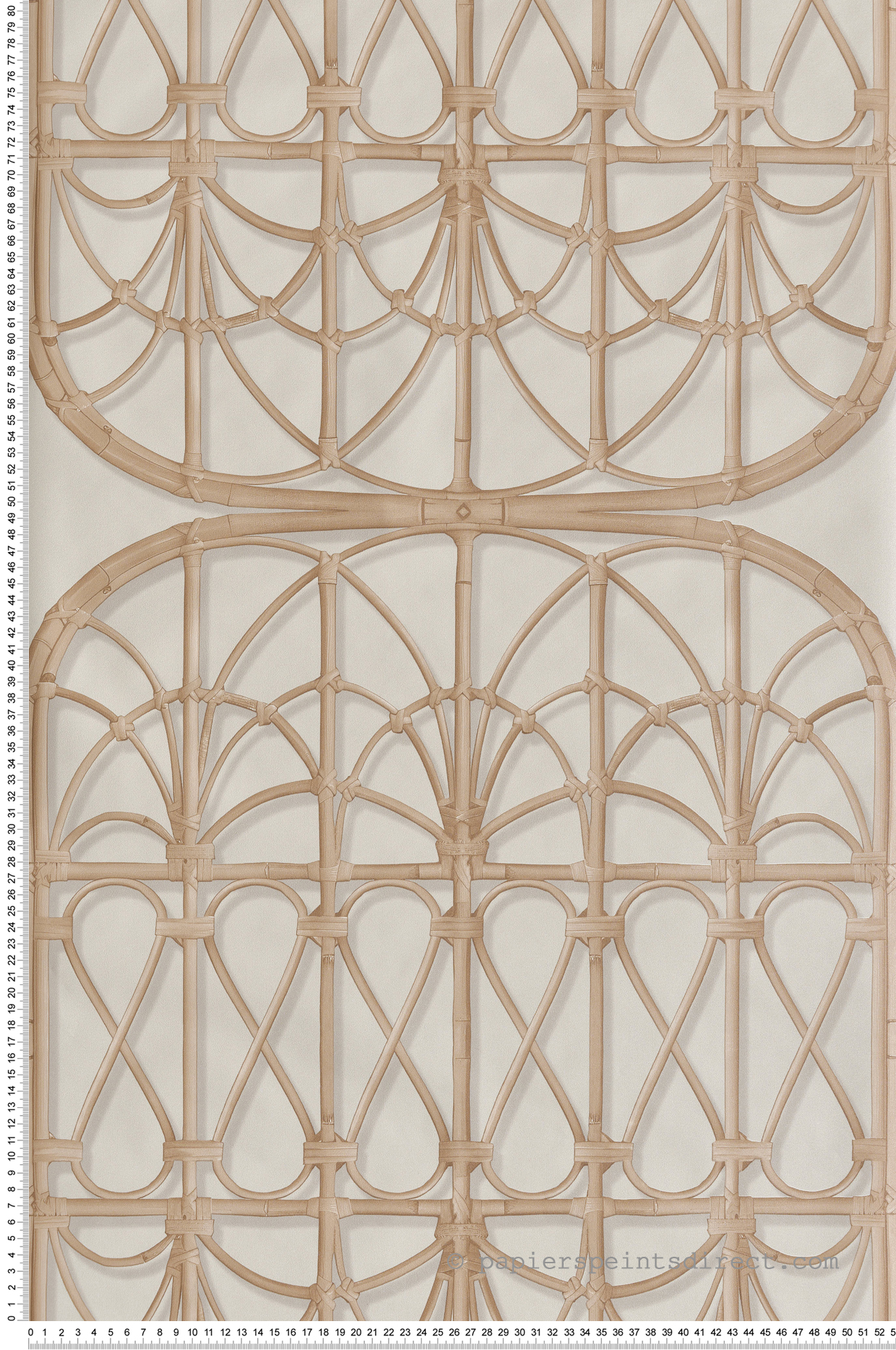 Papier Peint Panneau Rotin beige - Illusion d'Ugépa | Réf. UGP-M89307