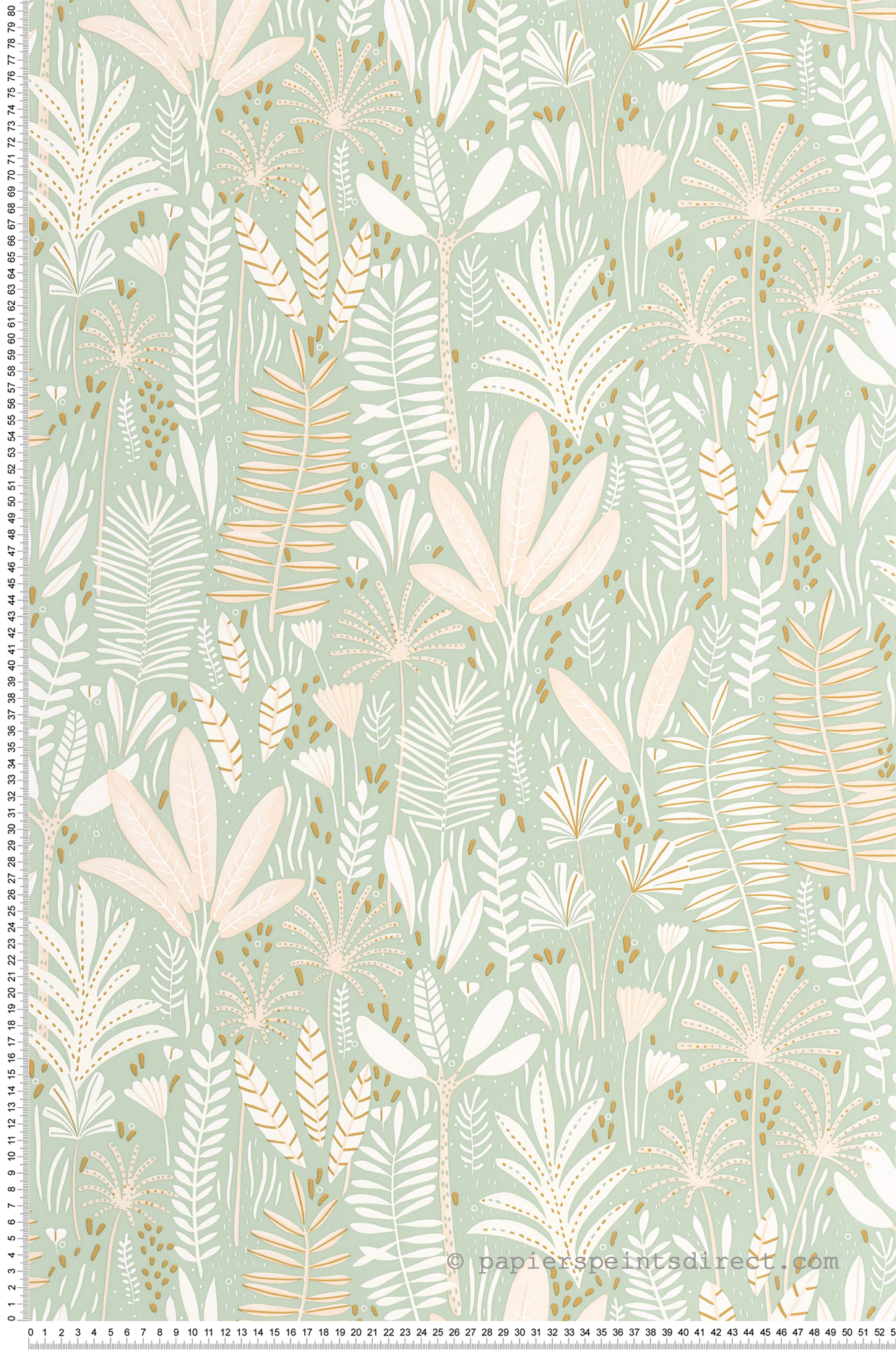 Papier peint Feuillage Herbe Folle vert amande - Les Minis Mondes de Casélio | Réf. MNM105727010