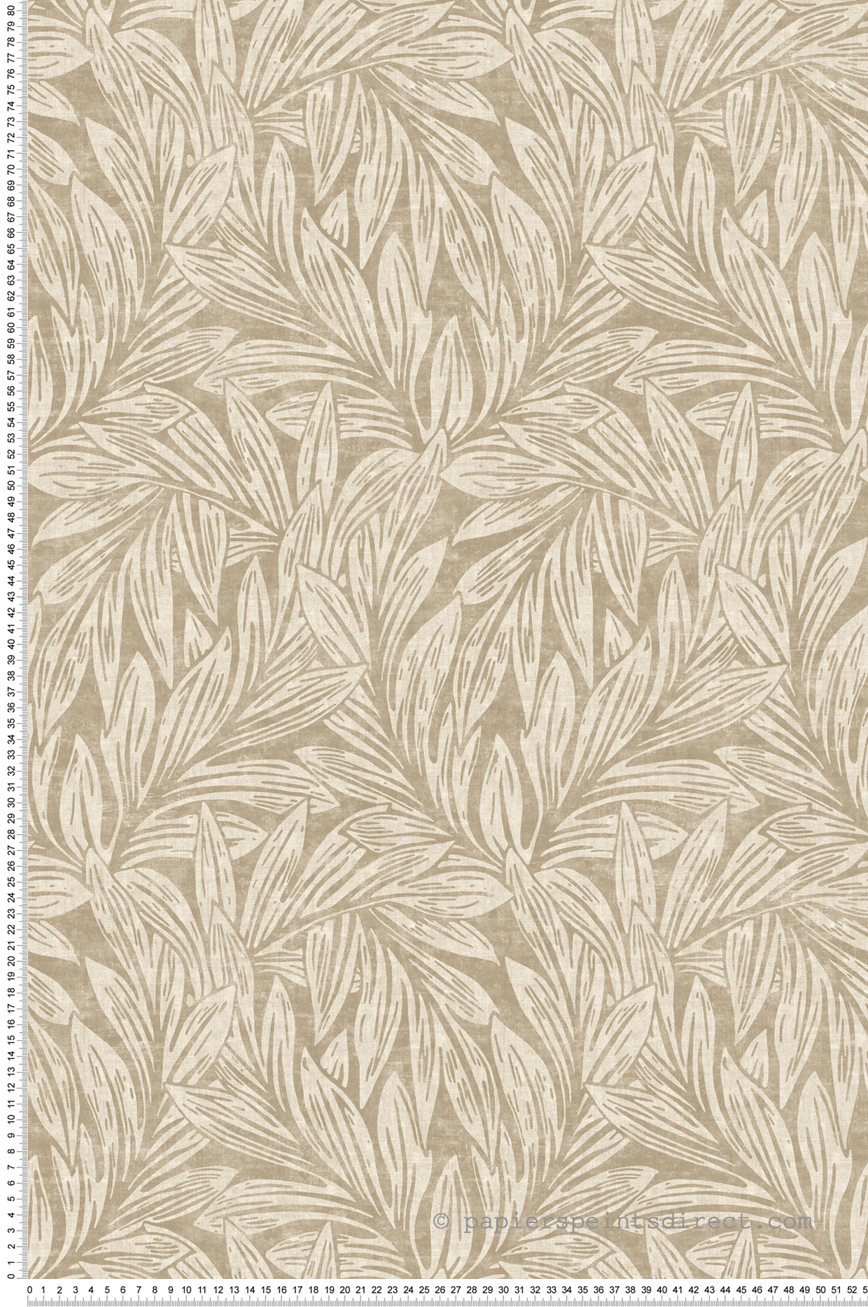 Papier peint Feuillage Danube taupe - Vienne de Casadéco | Réf. VIEN87371532