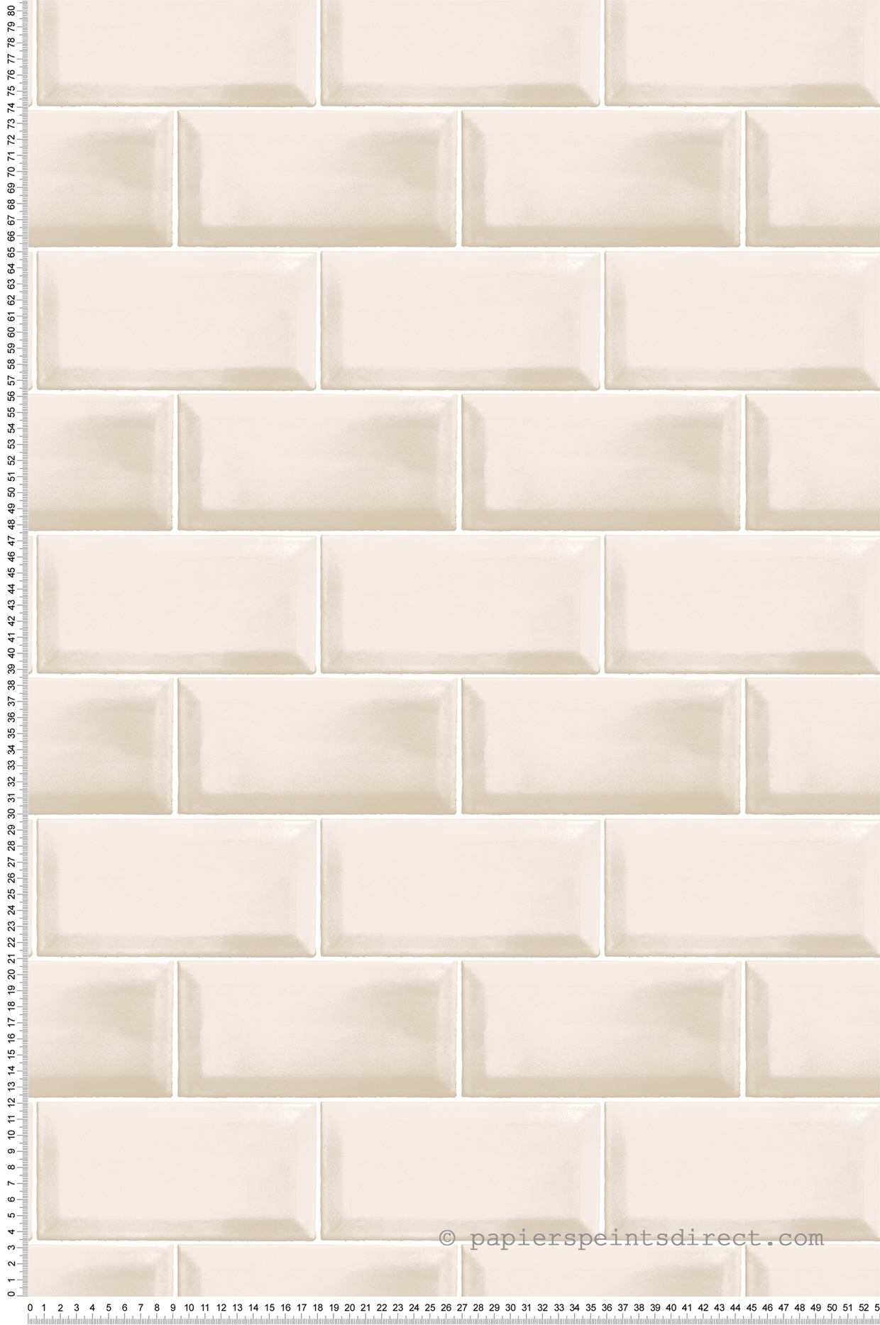 Papier peint Carrelage Métro beige - Cuisine Fraicheur 6 de Lutèce | Réf. LTC-G45444