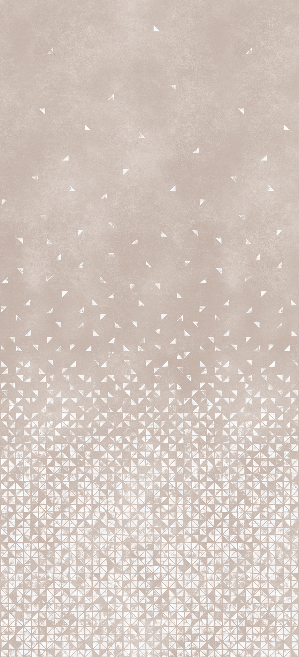 Papier peint panoramique Tangram Terracotta Blanc B - 4/5/6 - Isidore Leroy