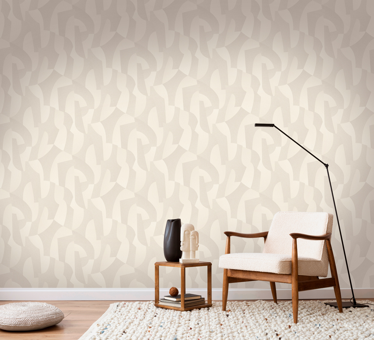 Papier peint Forme Découpe beige - Allure de Lutèce | Réf. LTC-AL26270