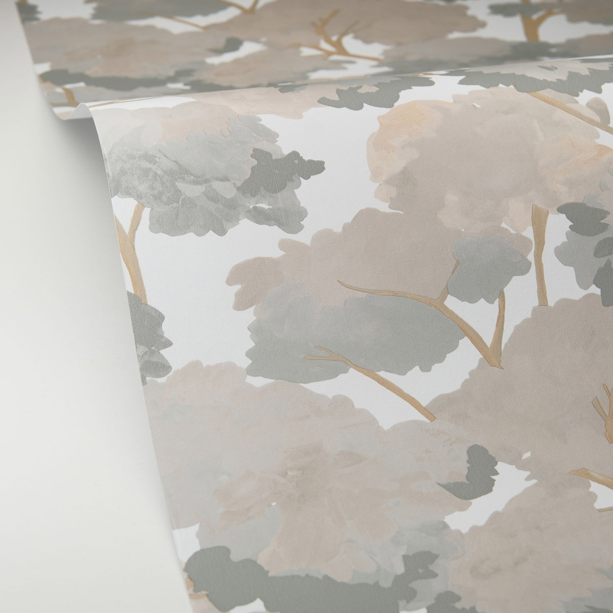 Papier peint Forêt Scandinave Été gris taupe - Balade de Casélio AMB6| Réf. BLD106109013