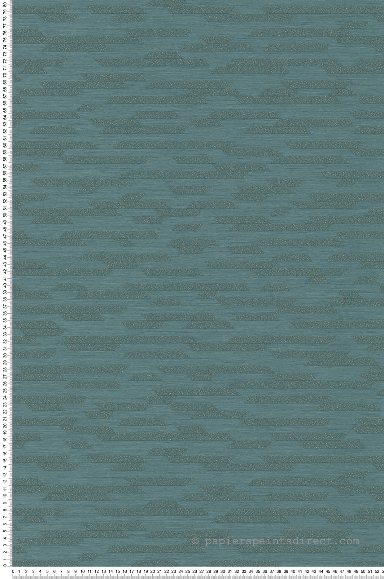 Papier peint Trait Géométrique bleu jean doré - Maya de Montecolino | Réf. MC-BZ3204