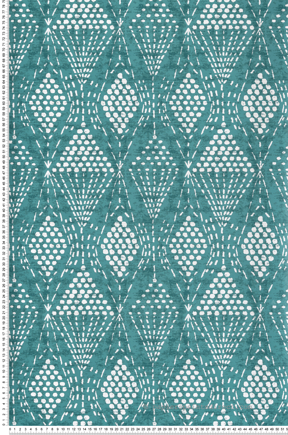 Papier peint Ethnique Losange bleu canard - Happy de Lutèce | Réf. LTC-FD26318