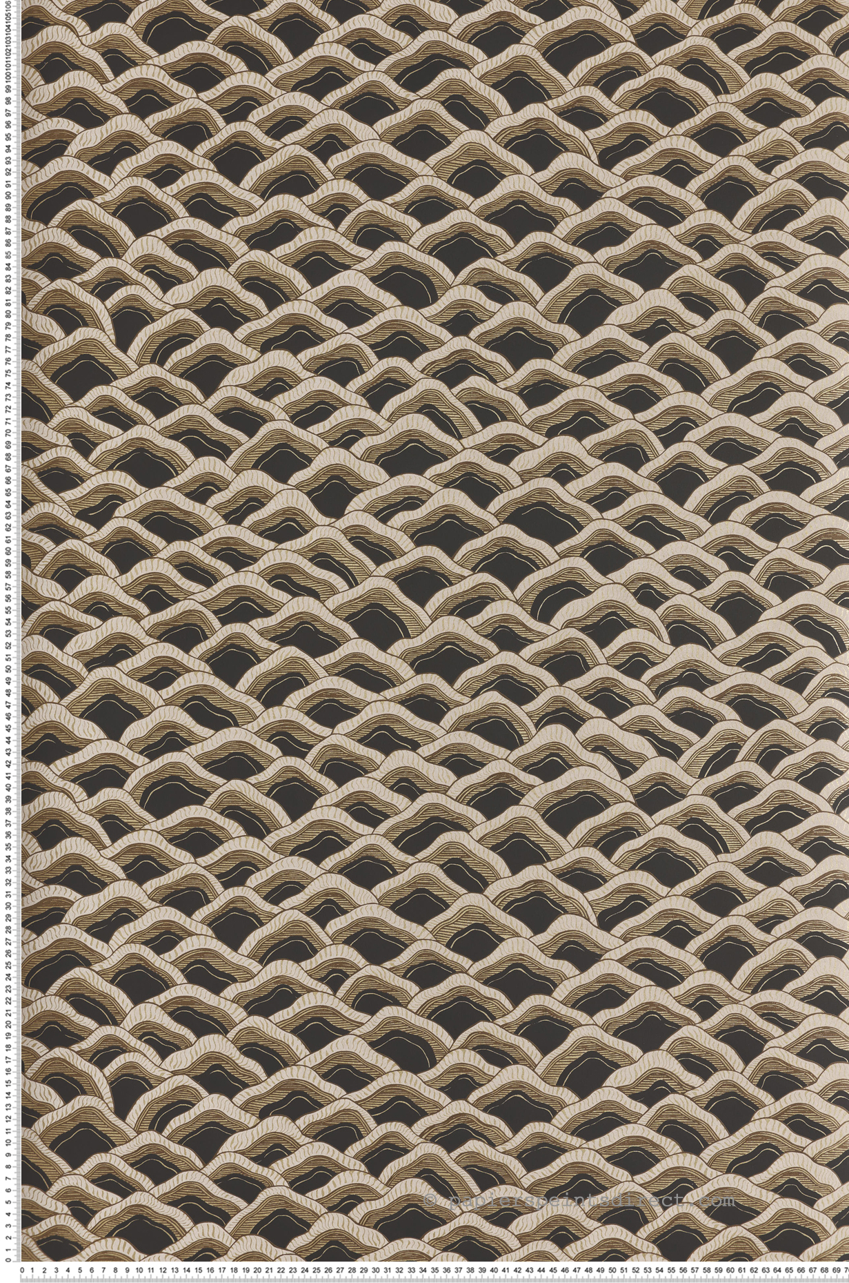 Papier peint Colline Munro kaki doré - Rhapsody de Masureel | Réf. MAS-RHA302