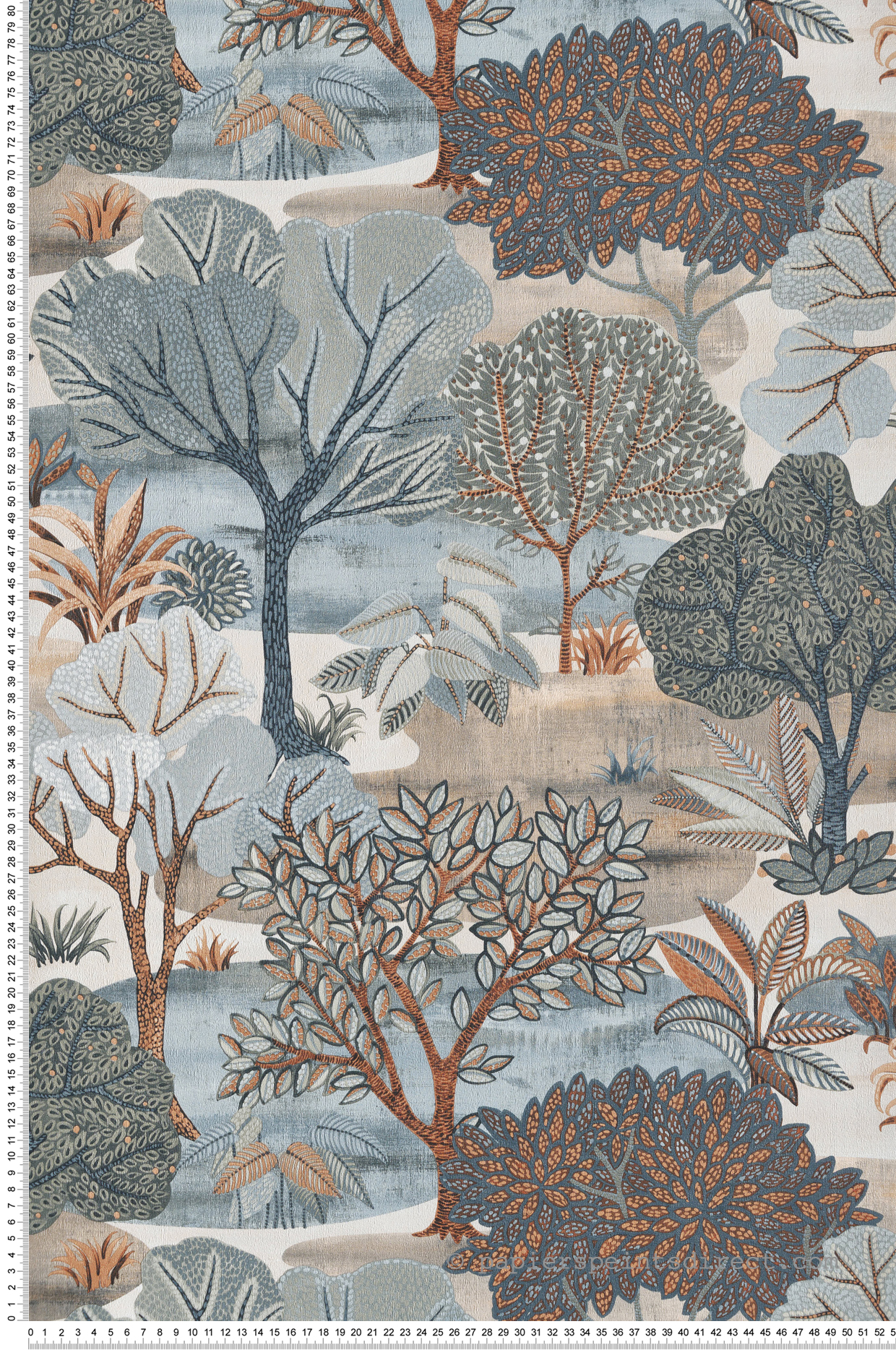 Papier peint Arbre Parc bleu noisette - Allure de Lutèce | Réf. LTC-AL26252