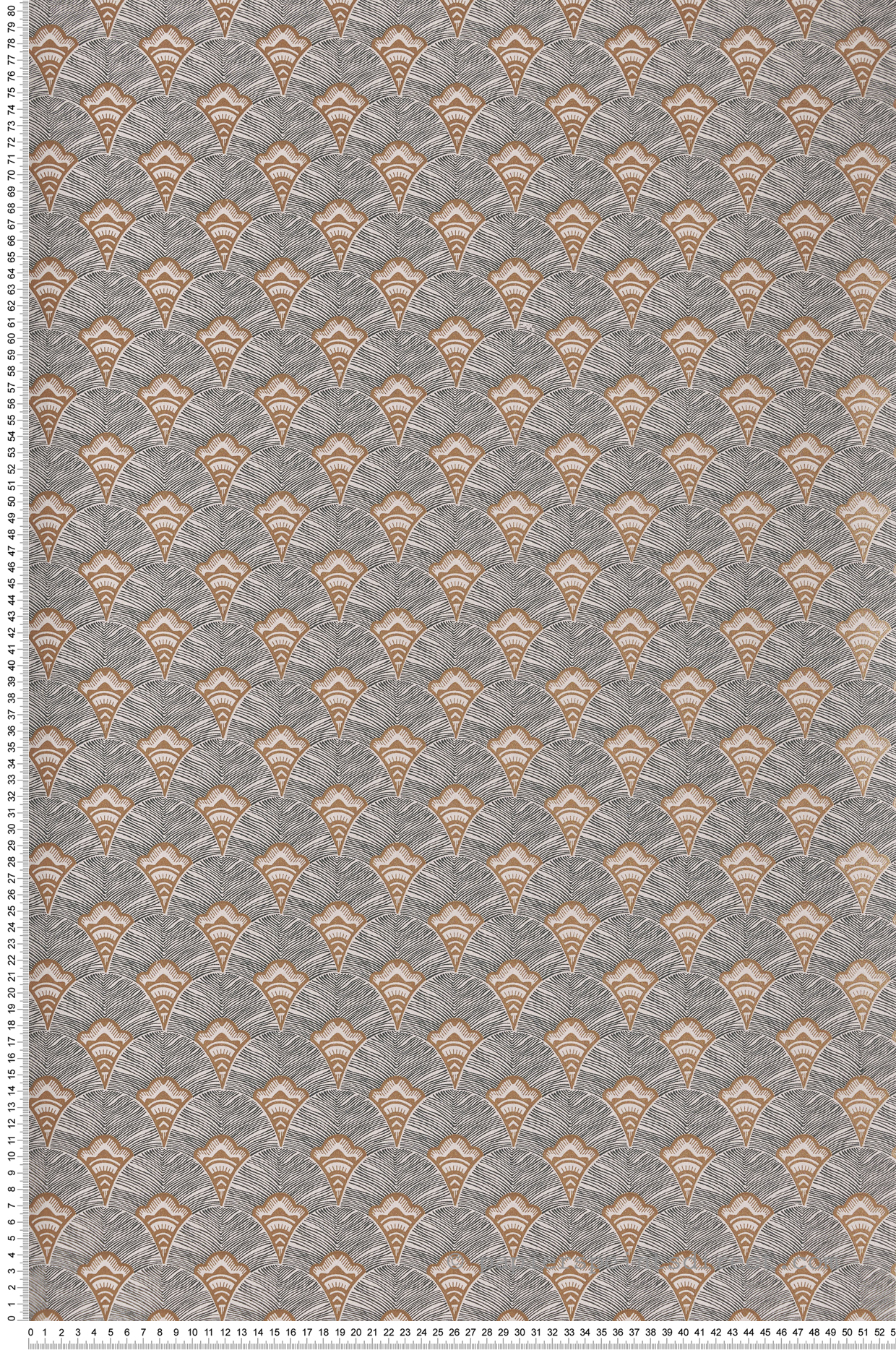 Papier peint Palme Ethnique Adenium noir et doré - Mirage de Casamance | Réf. CAS-75251120