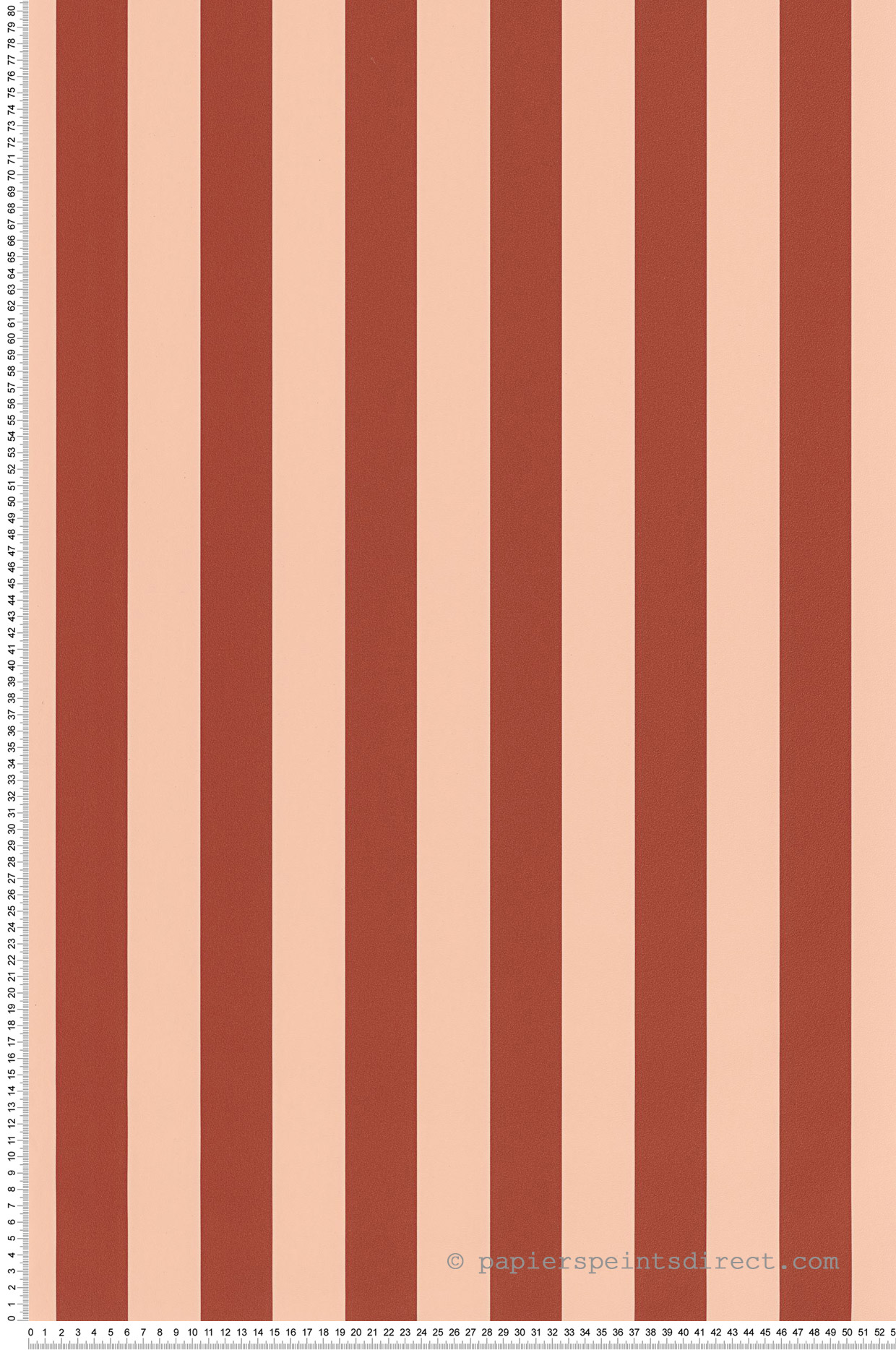 Papier peint Rayures Fines Lines rouge brique rose - Basics de Casélio | Réf. BAI104038040